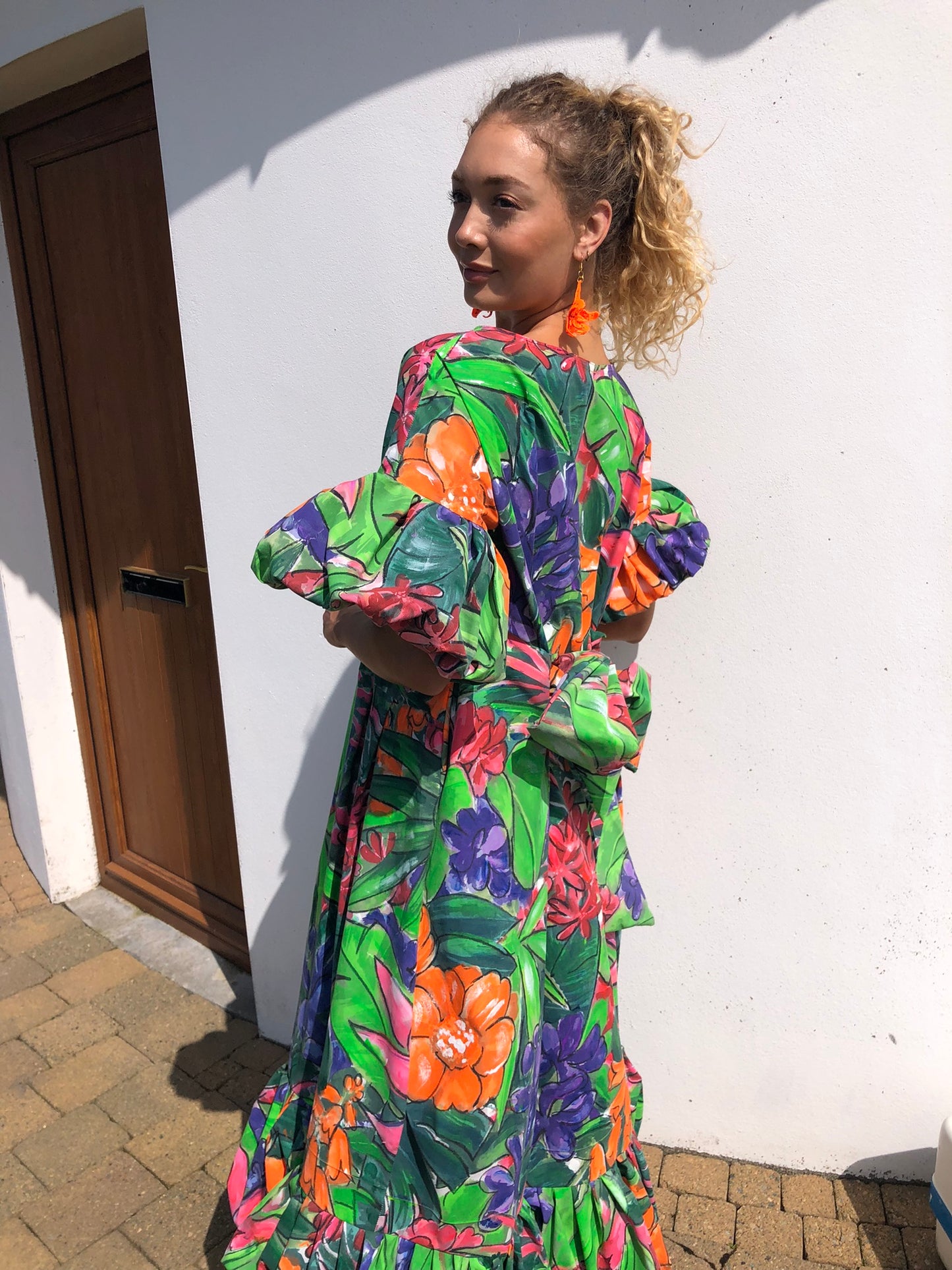Handpainted Cotton Maxi Dress