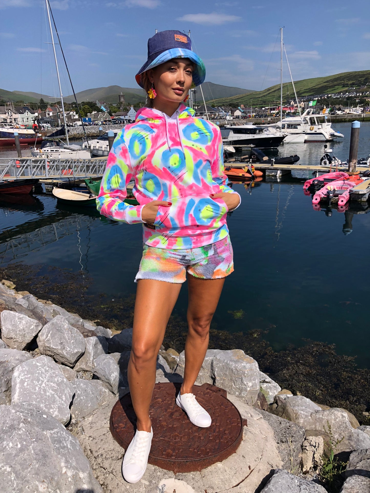 Handpainted Cotton Hoodie