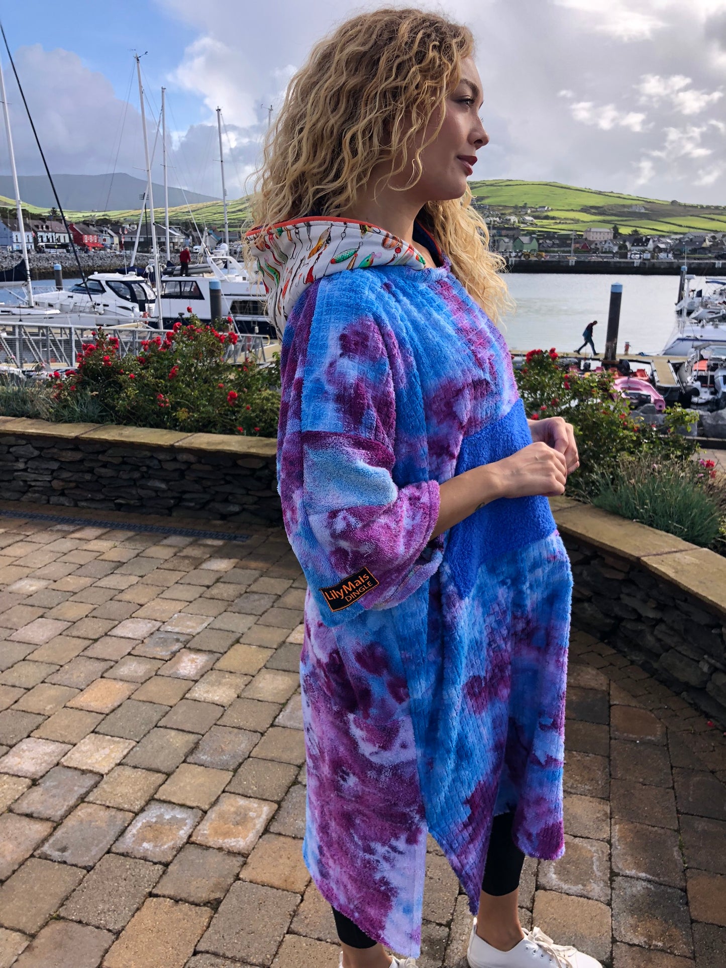 Ice-Dyed Swim Poncho / Swimrobe