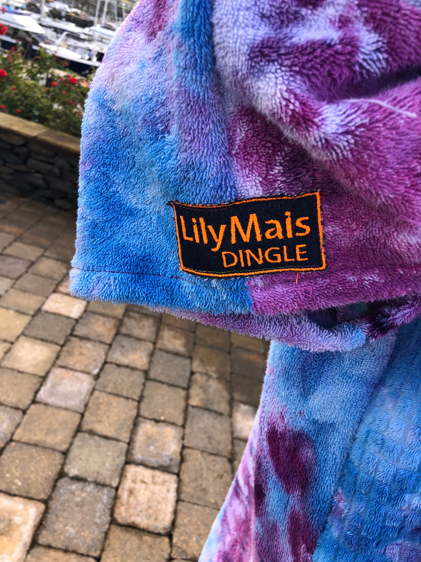Ice-Dyed Swim Poncho / Swimrobe