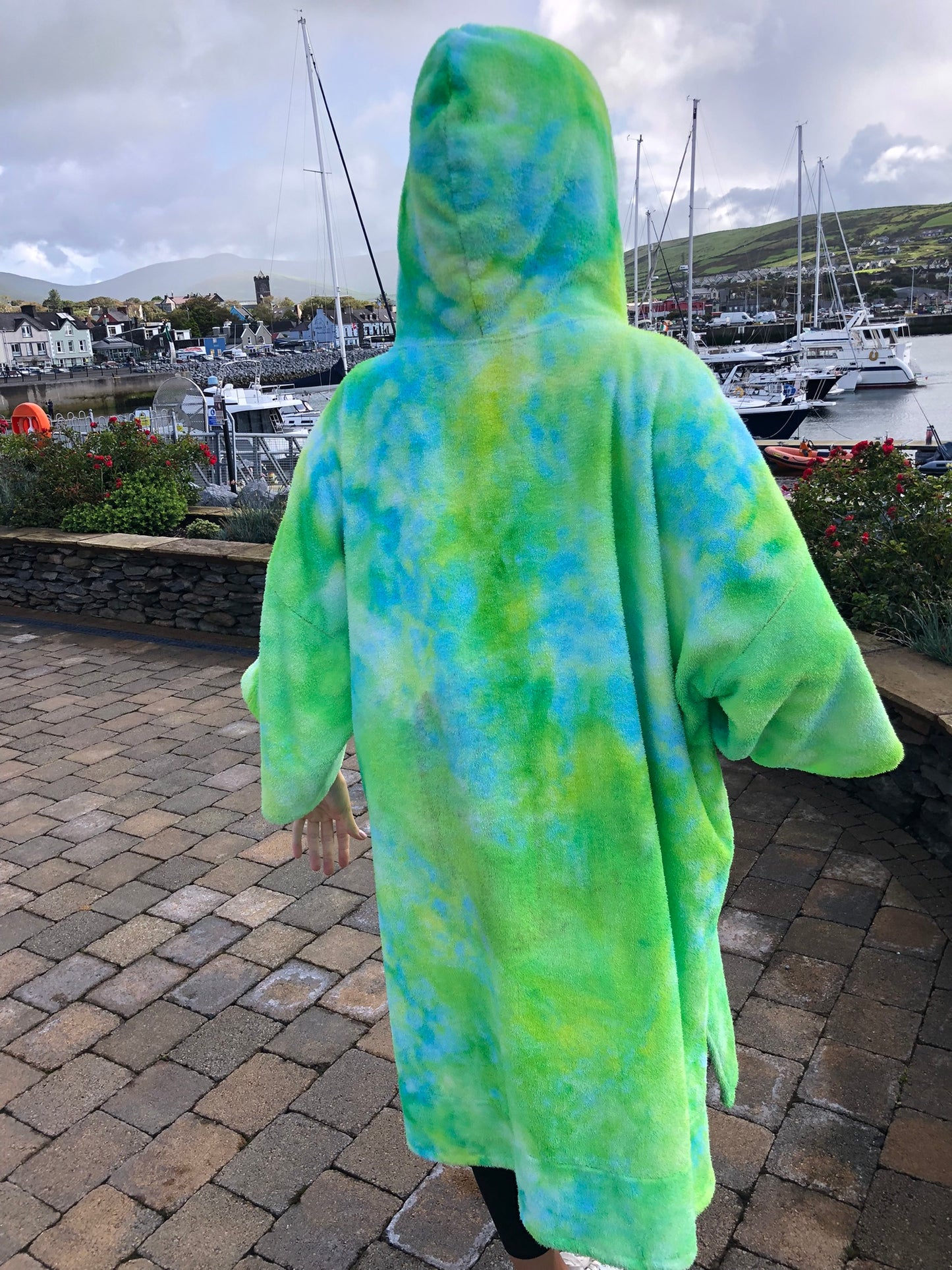 Ice-Dyed Swim Poncho / Swimrobe
