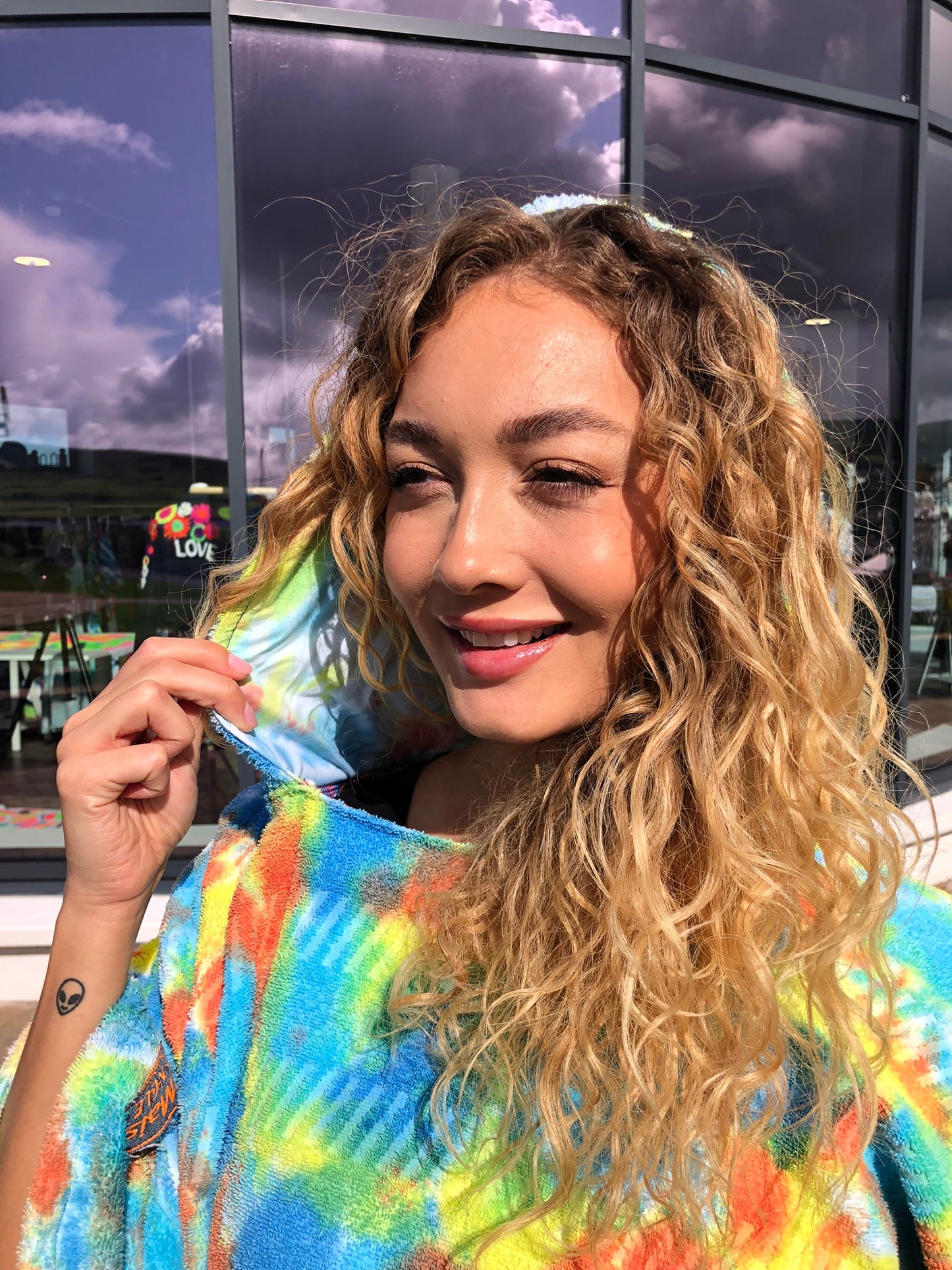 Handpainted Swim Poncho / Swimrobe