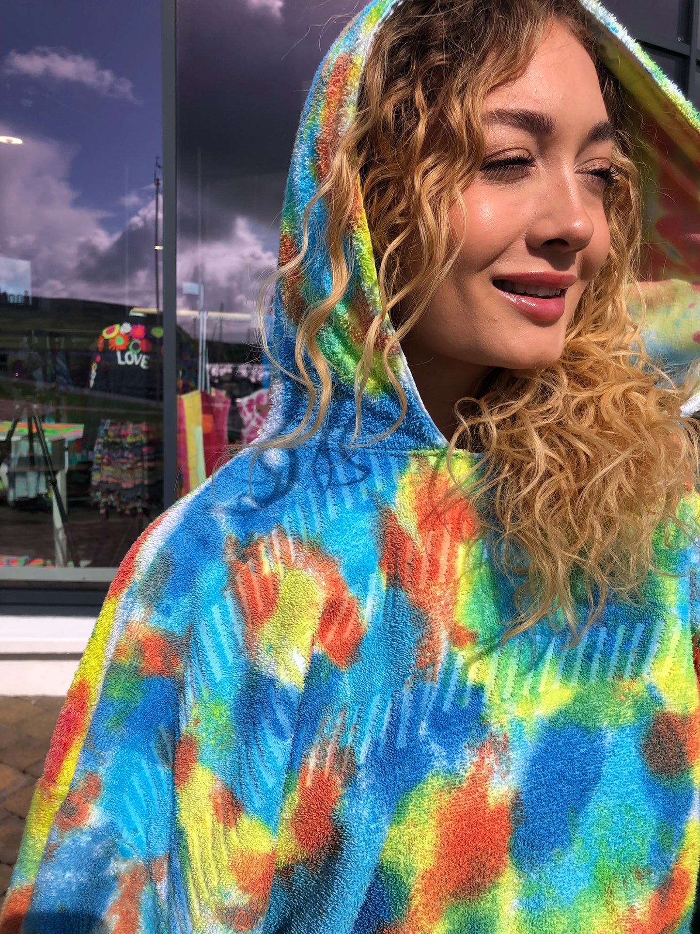 Handpainted Swim Poncho / Swimrobe