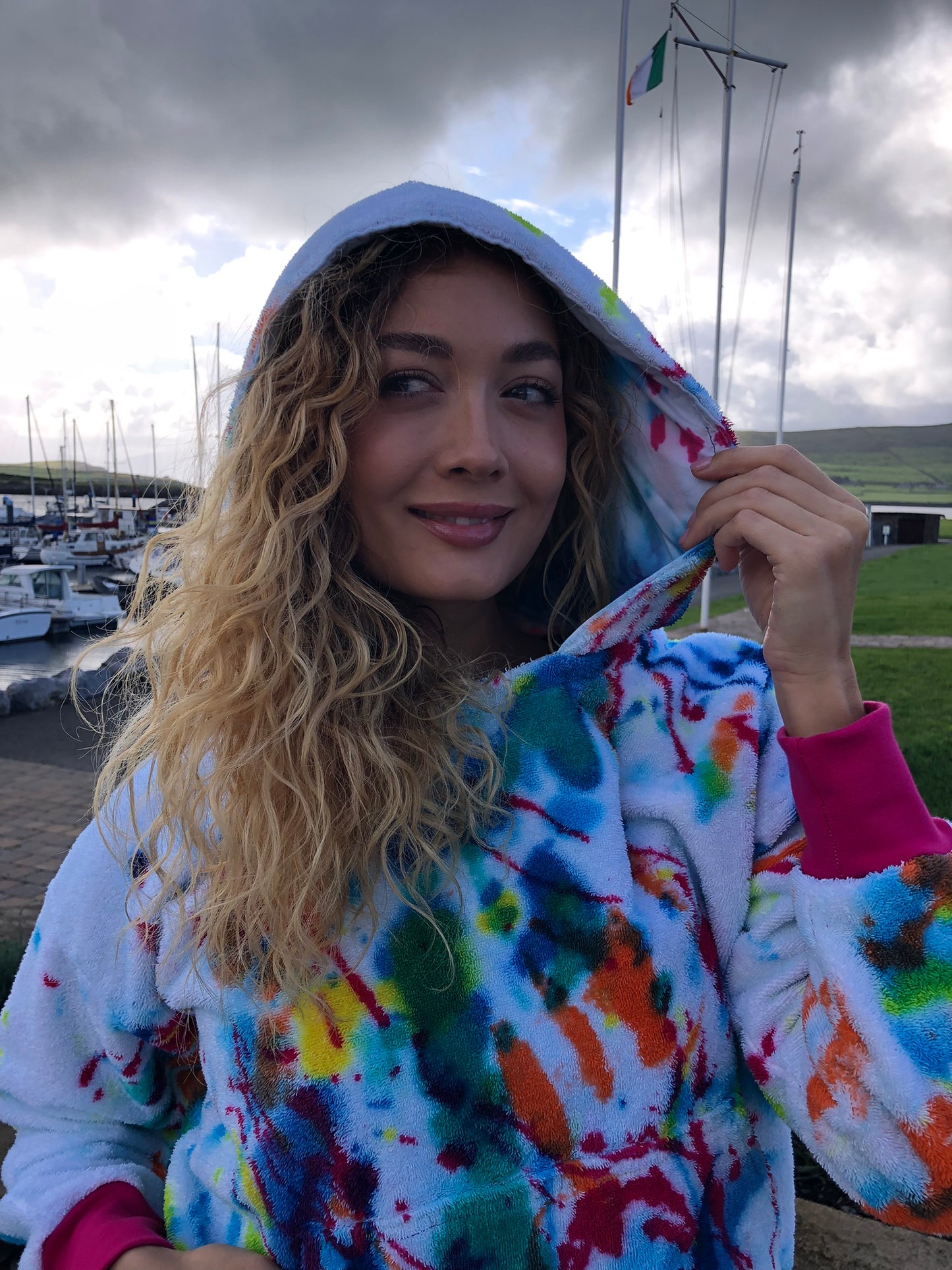 Handpainted Cotton Hoodie
