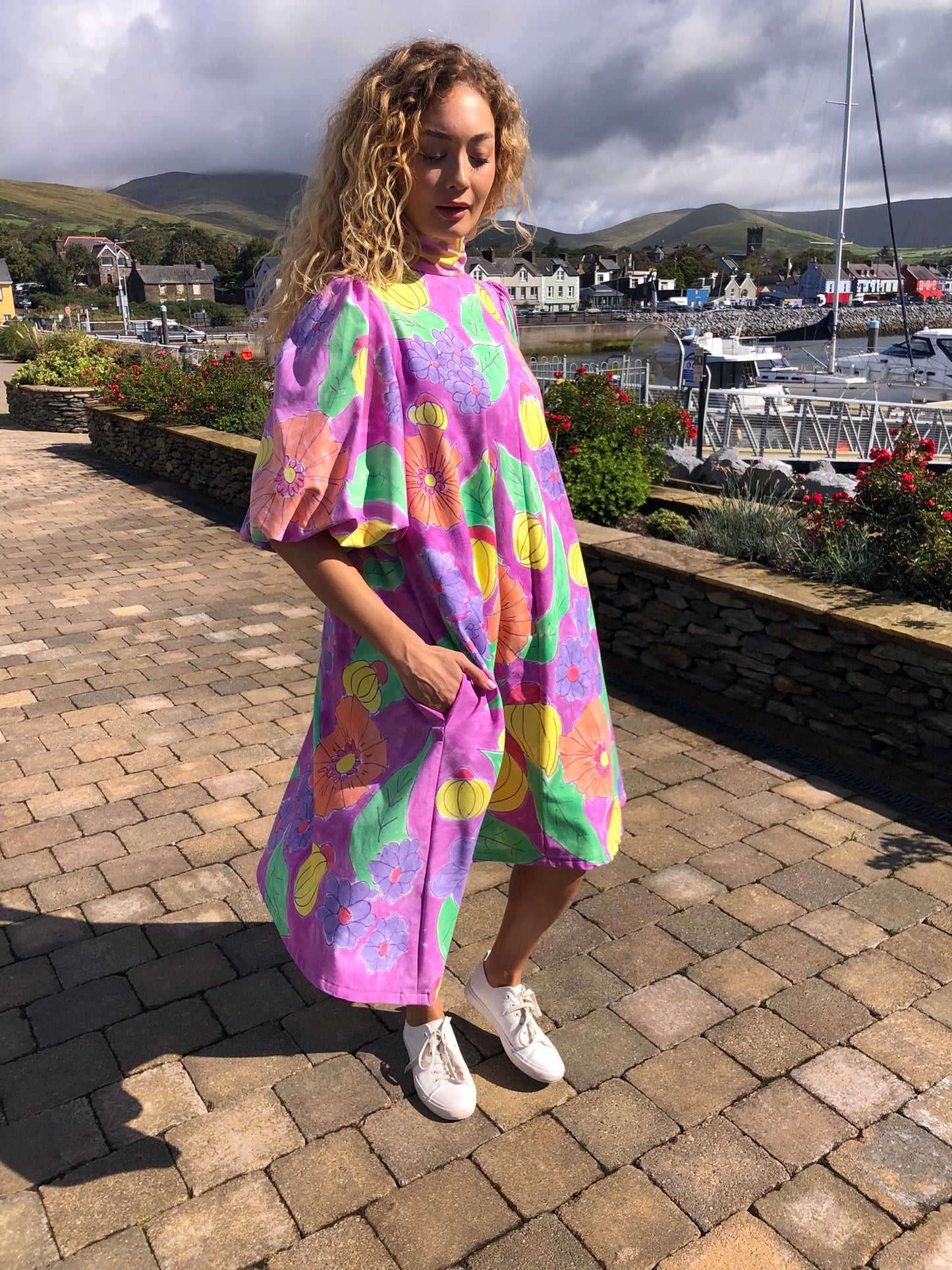 Handpainted Cotton Dress