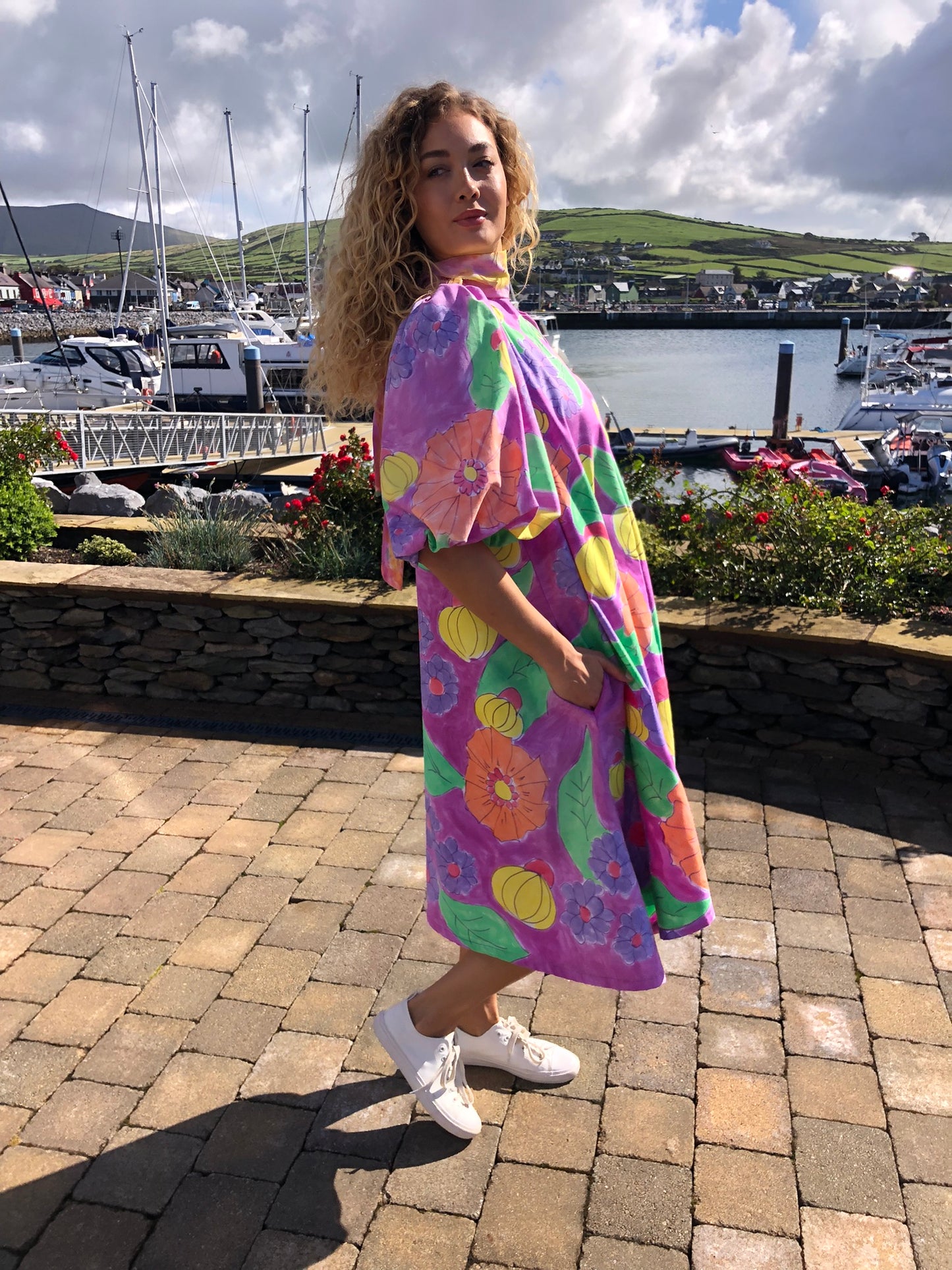 Handpainted Cotton Dress