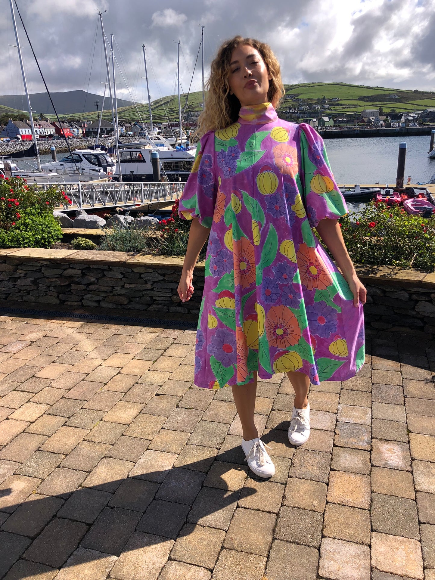 Handpainted Cotton Dress