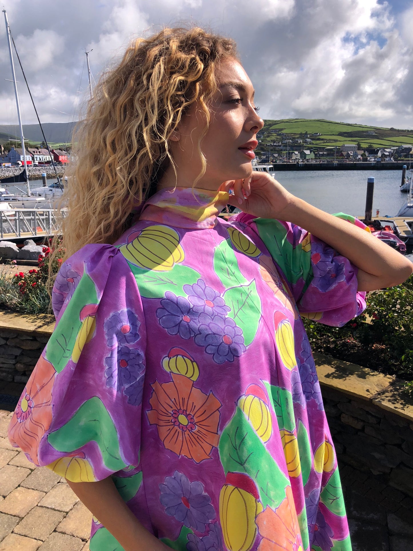 Handpainted Cotton Dress
