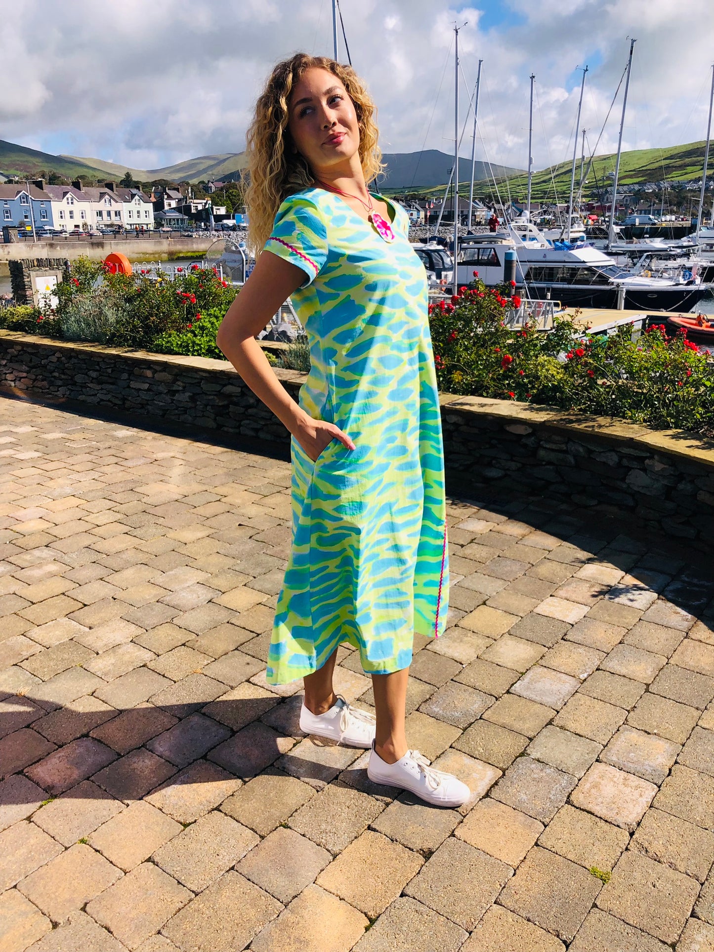 Handpainted Cotton Dress