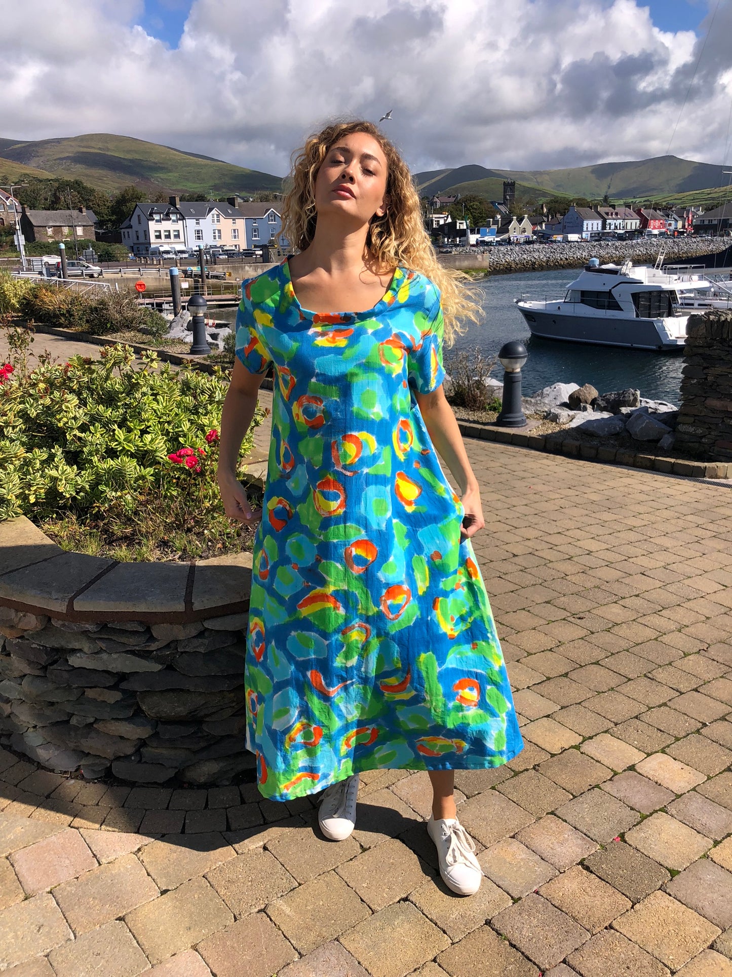 Handpainted Cotton Dress