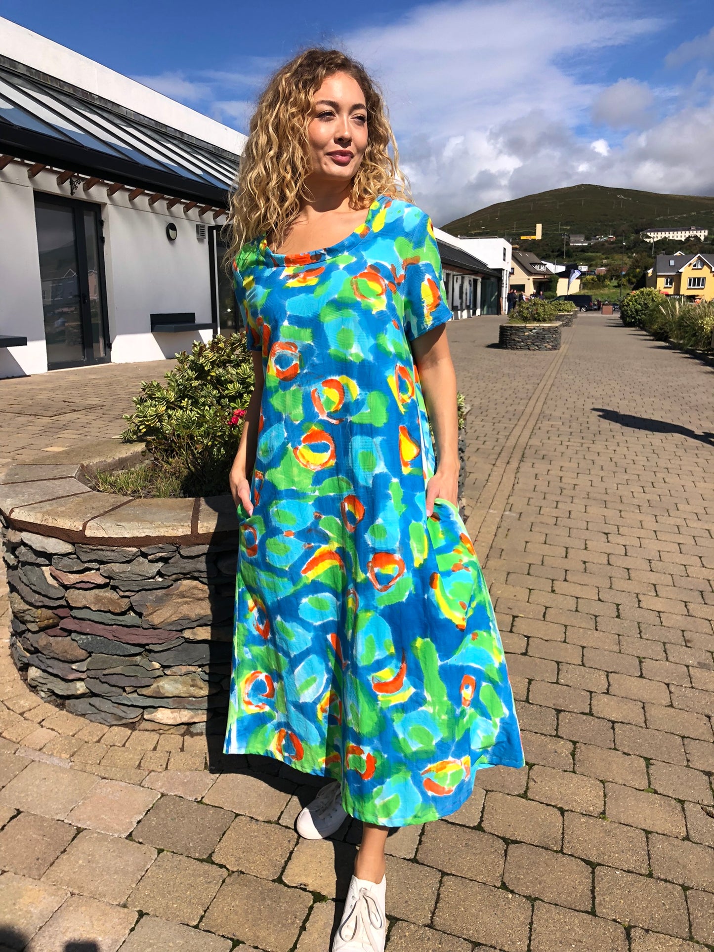 Handpainted Cotton Dress