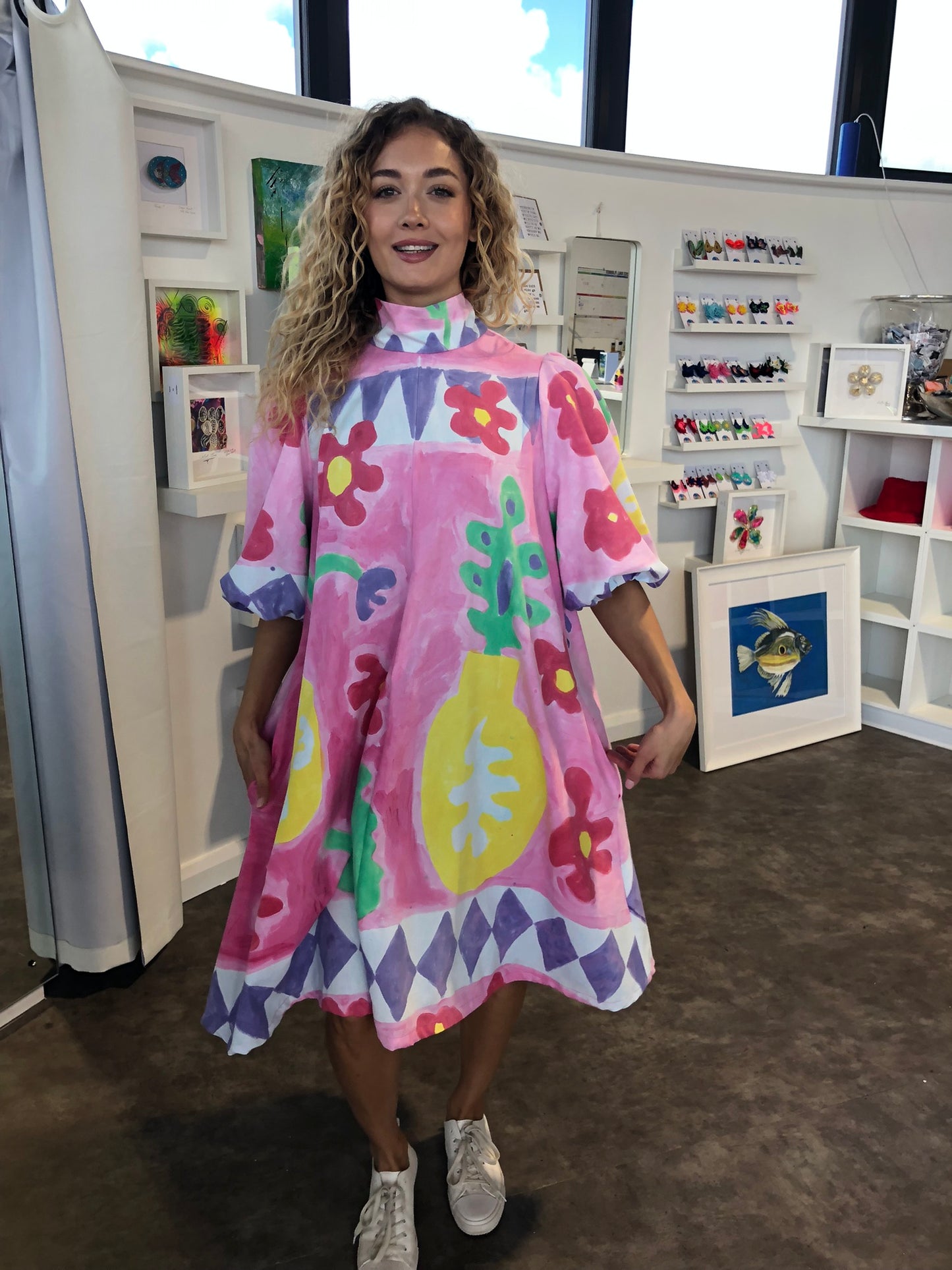 Handpainted Cotton Dress