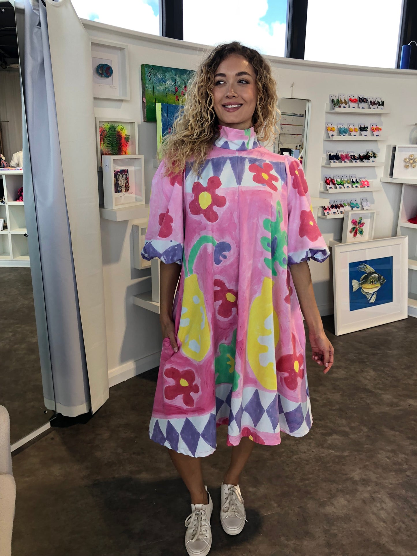 Handpainted Cotton Dress