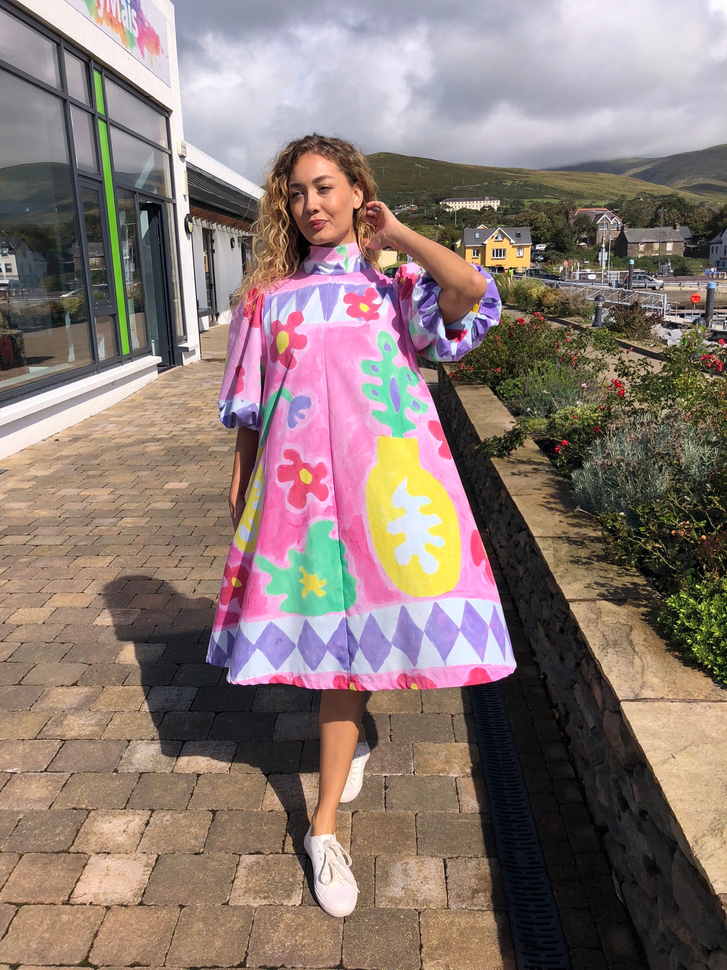 Handpainted Cotton Dress