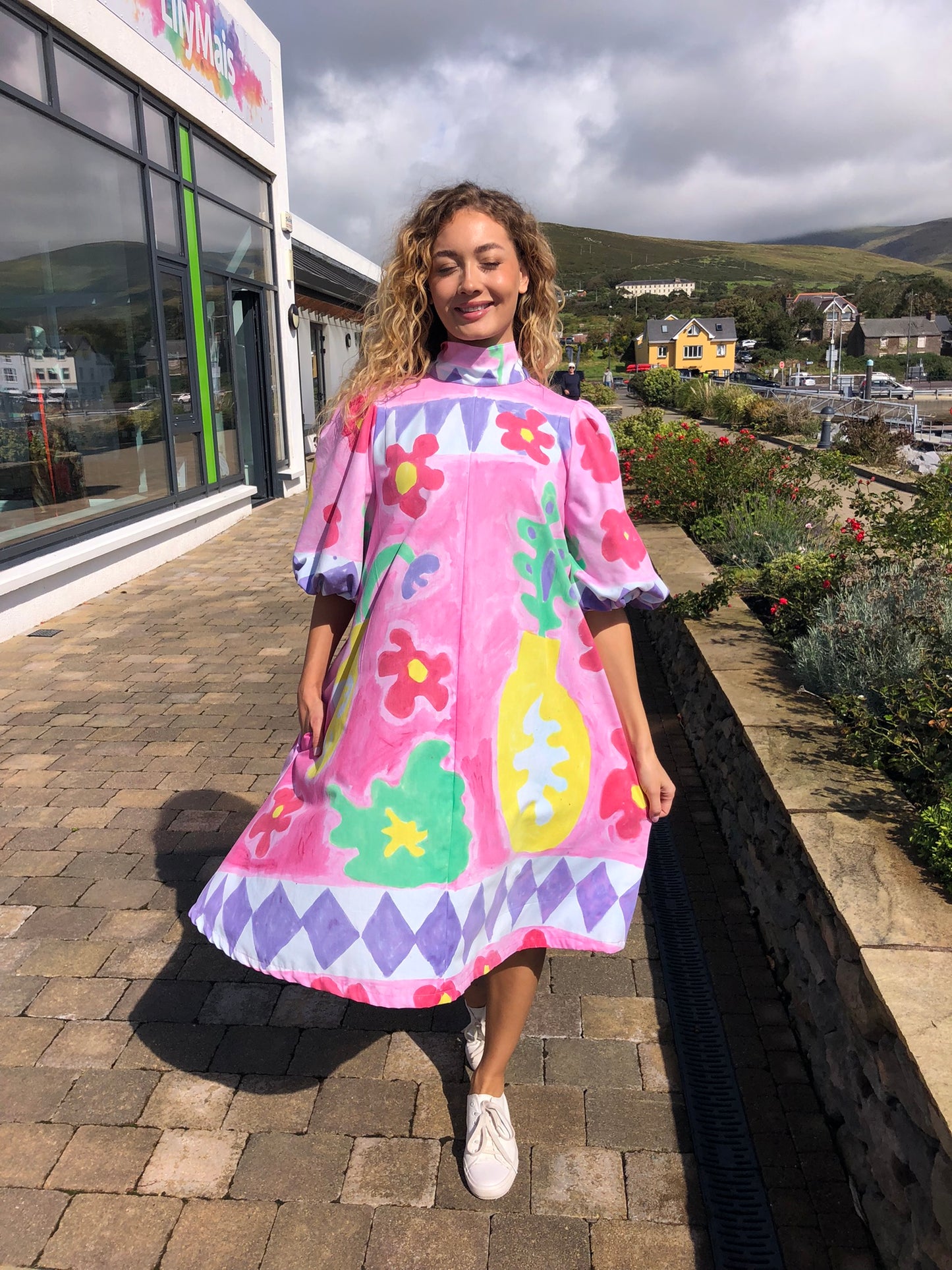 Handpainted Cotton Dress