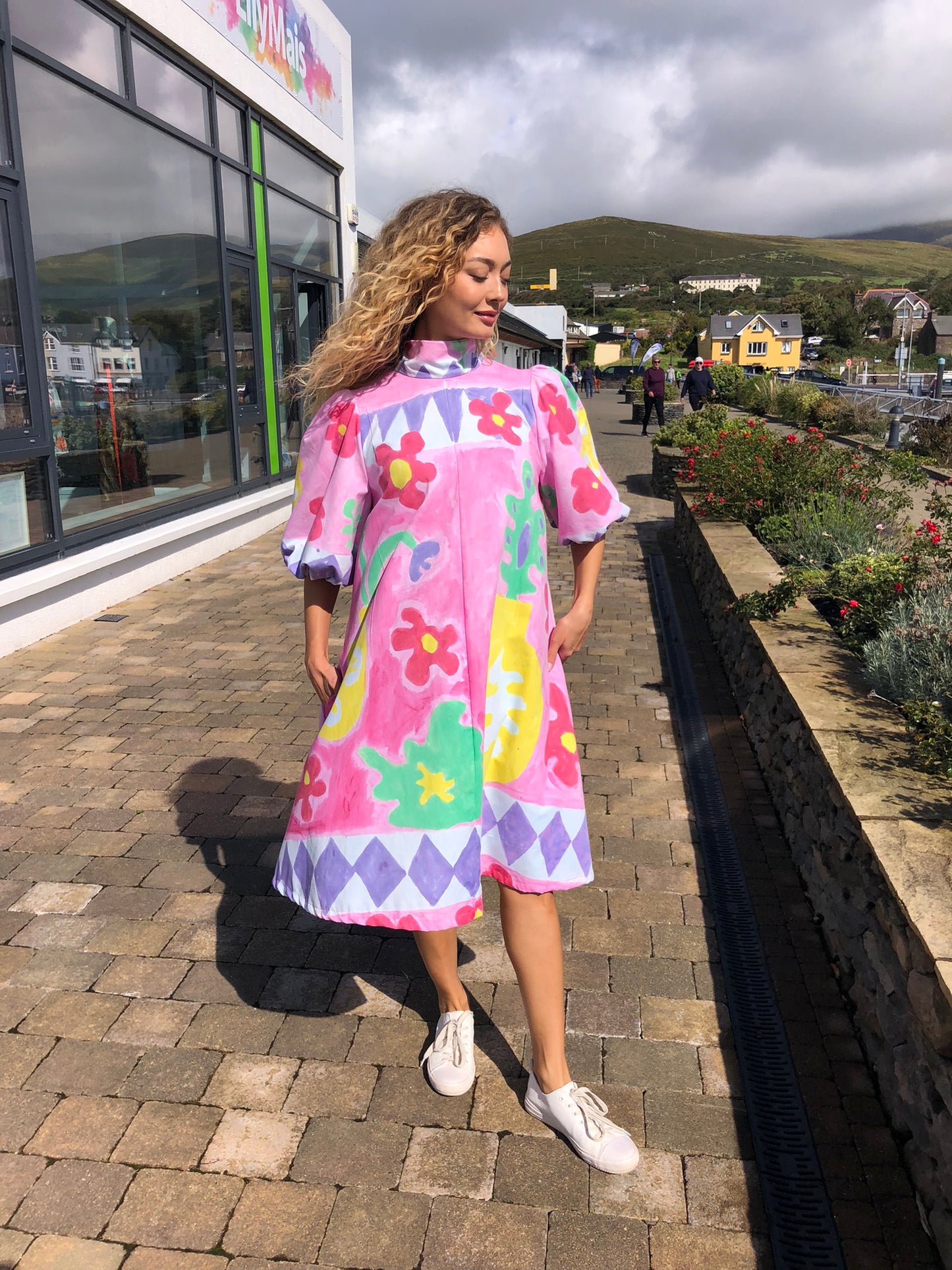 Handpainted Cotton Dress