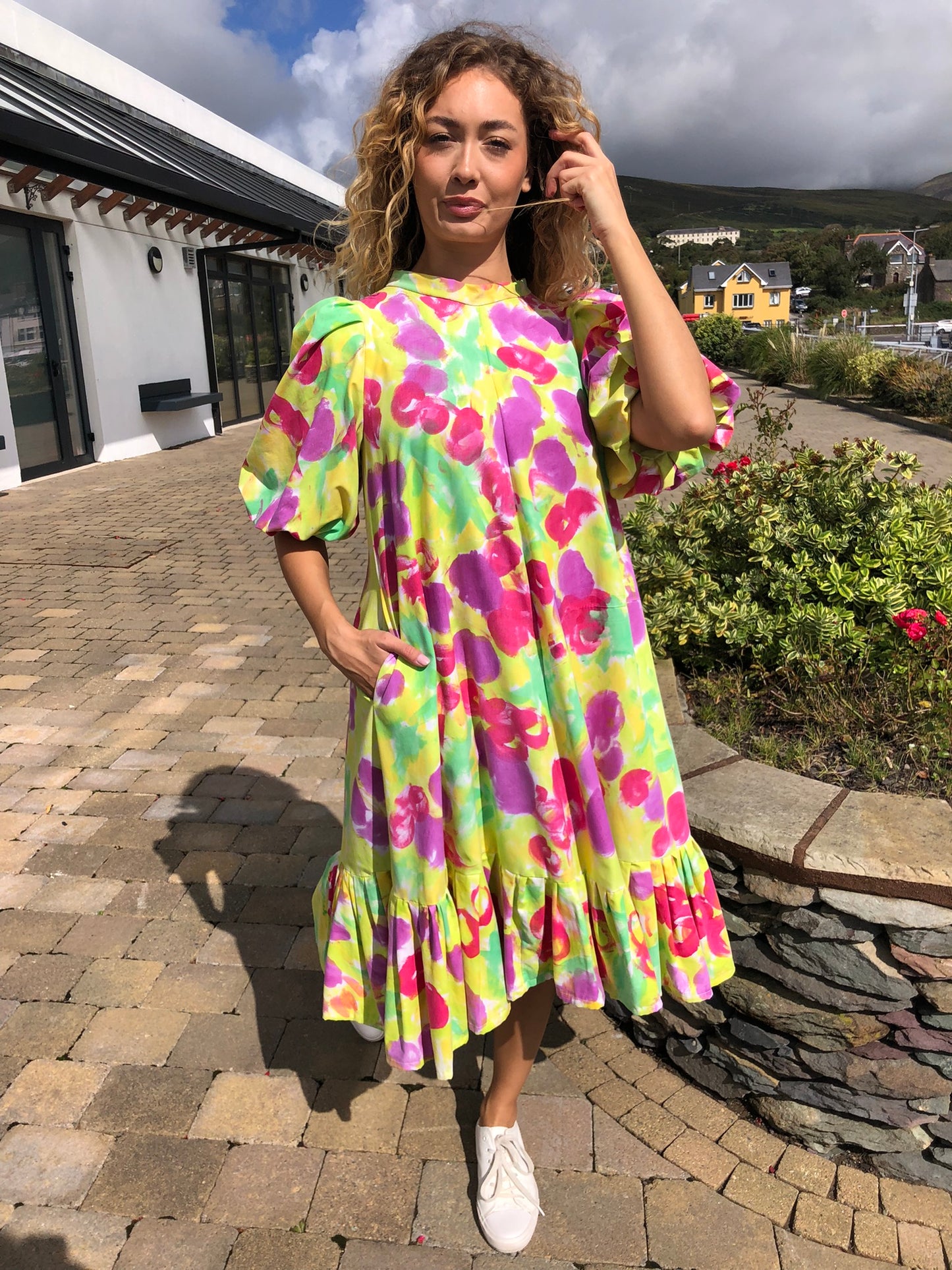 Handpainted Cotton Dress