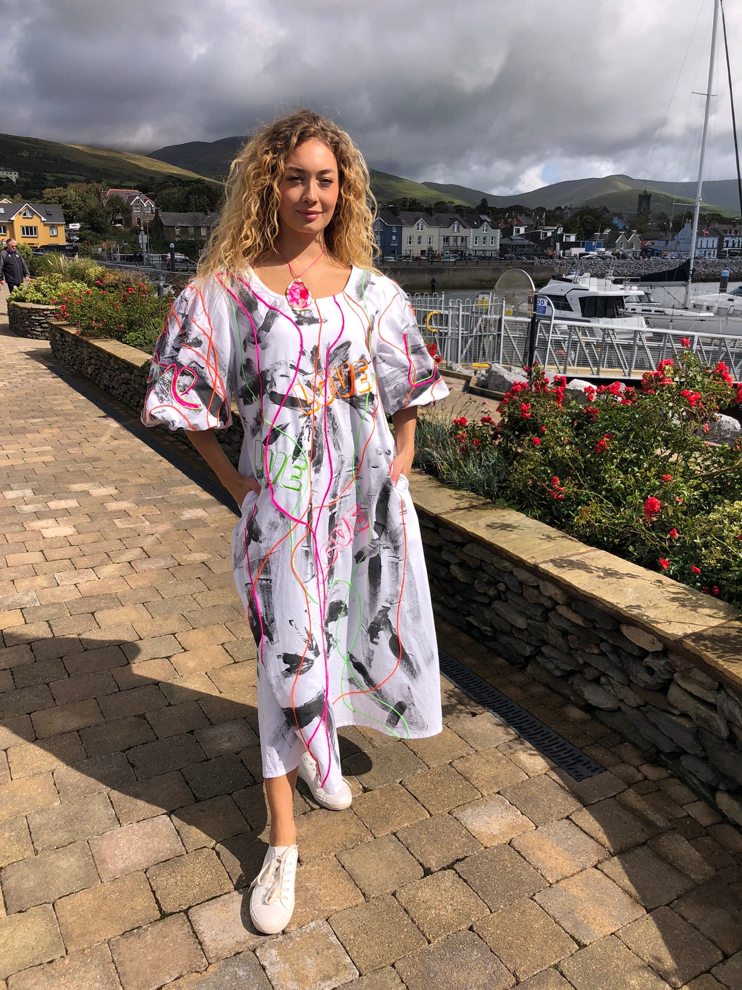 Handpainted Cotton Dress