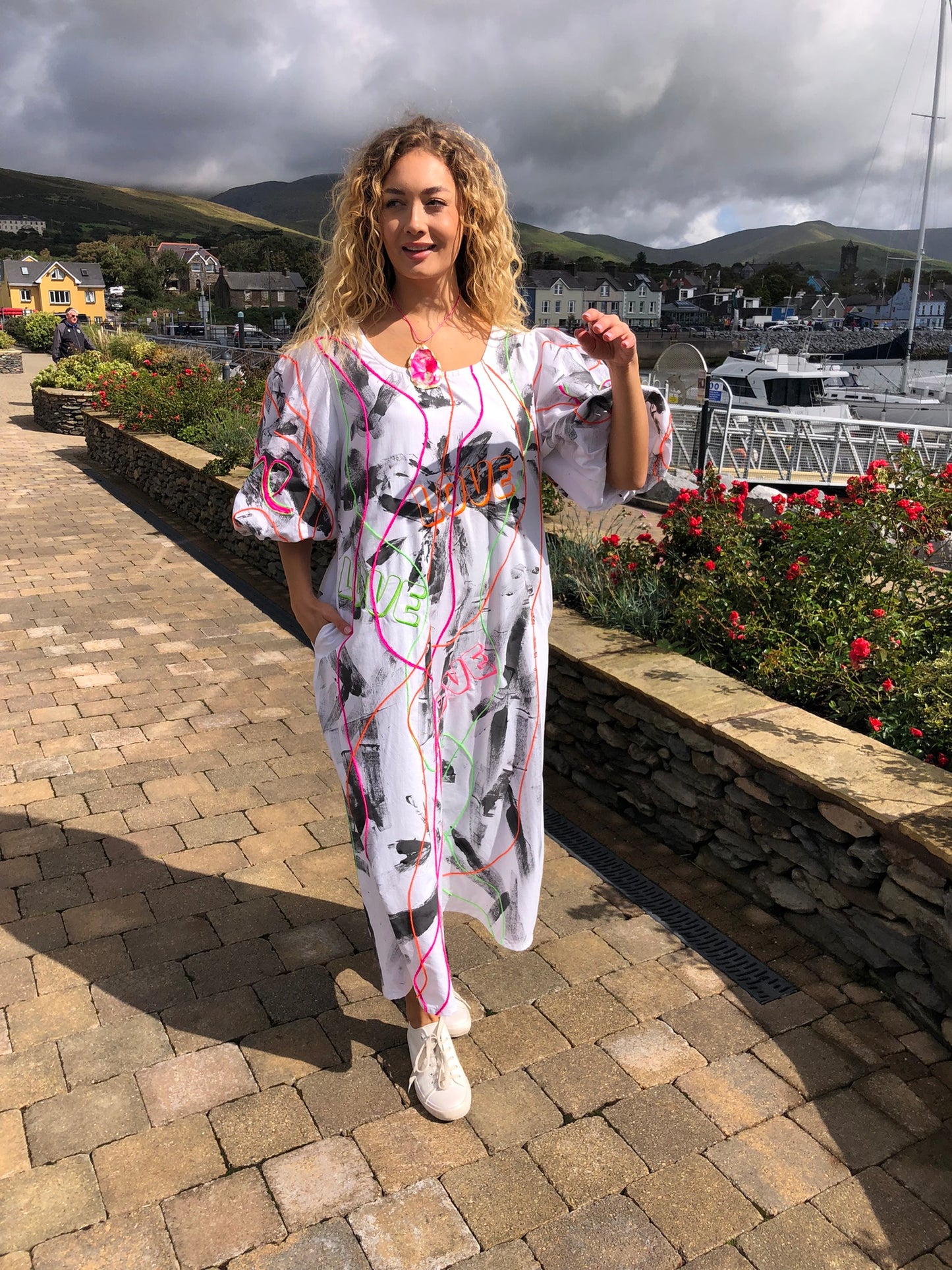 Handpainted Cotton Dress