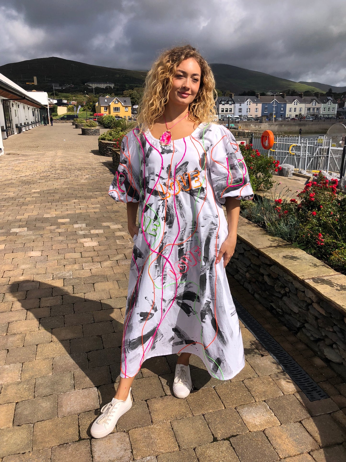 Handpainted Cotton Dress