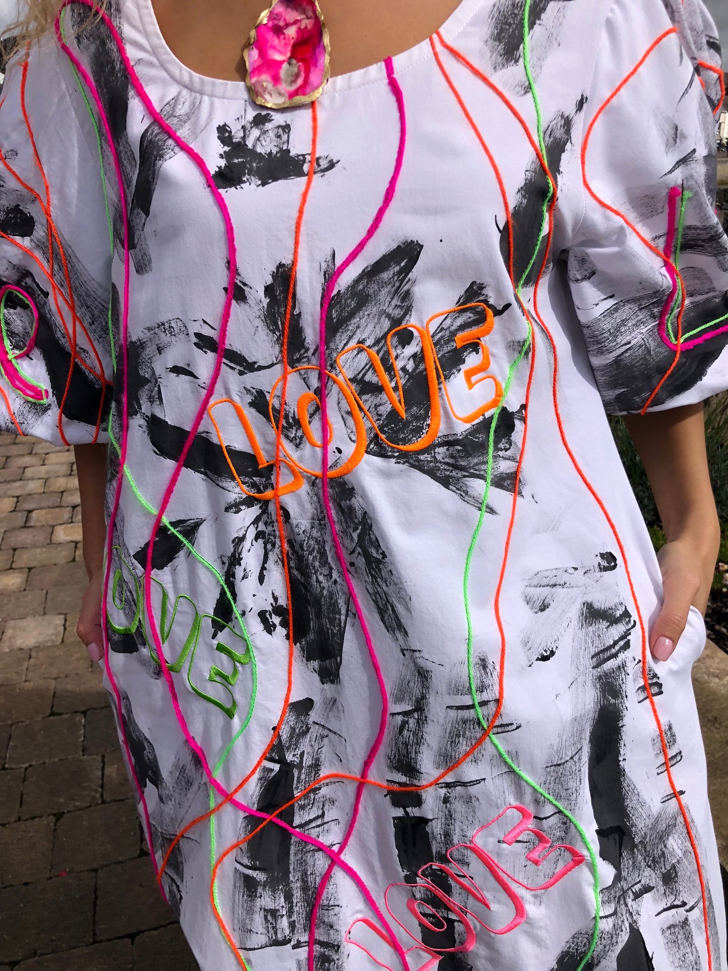 Handpainted Cotton Dress