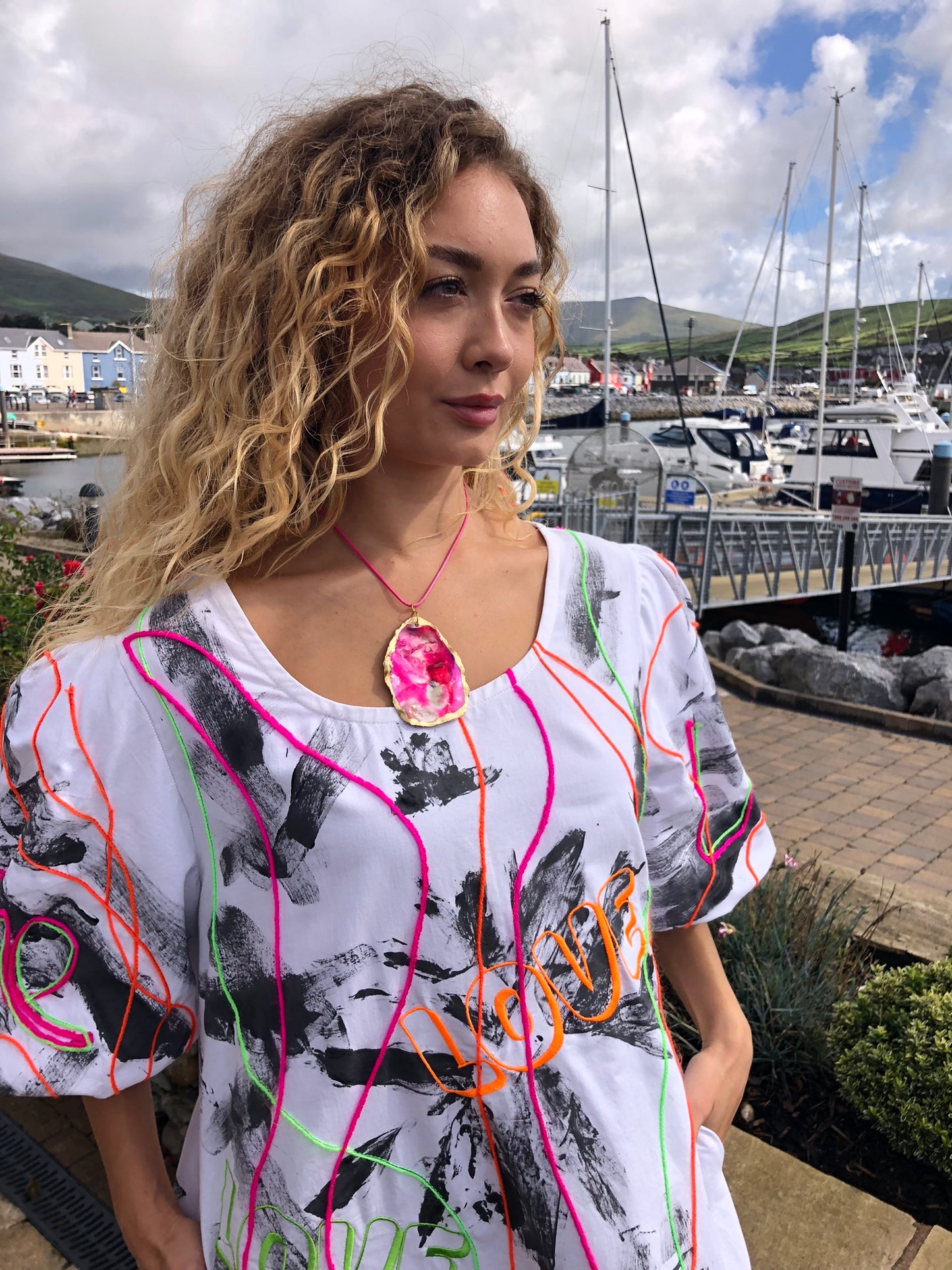 Handpainted Cotton Dress