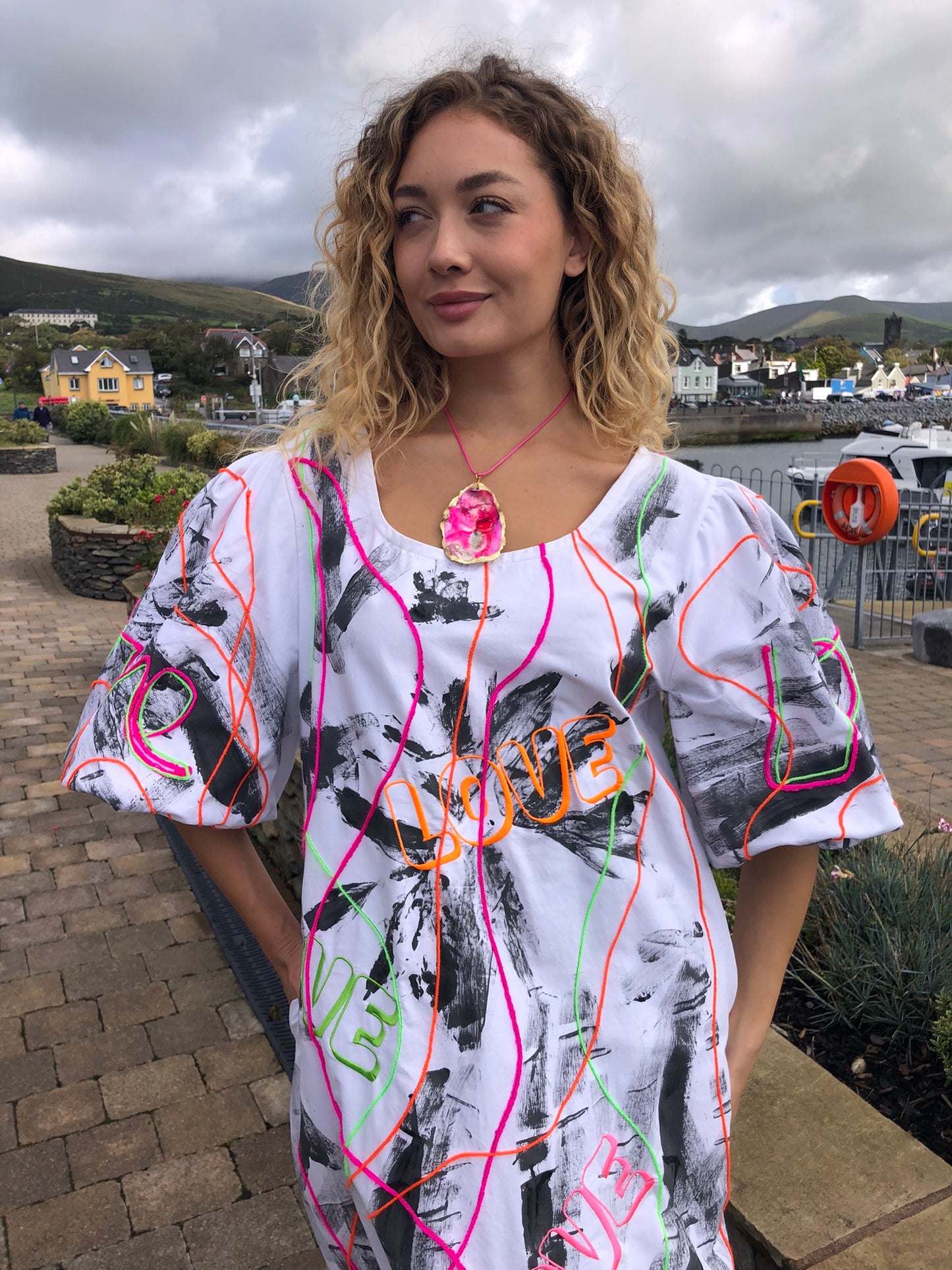 Handpainted Cotton Dress