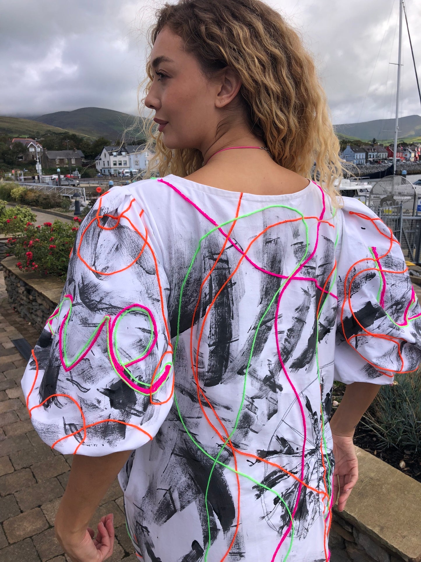 Handpainted Cotton Dress