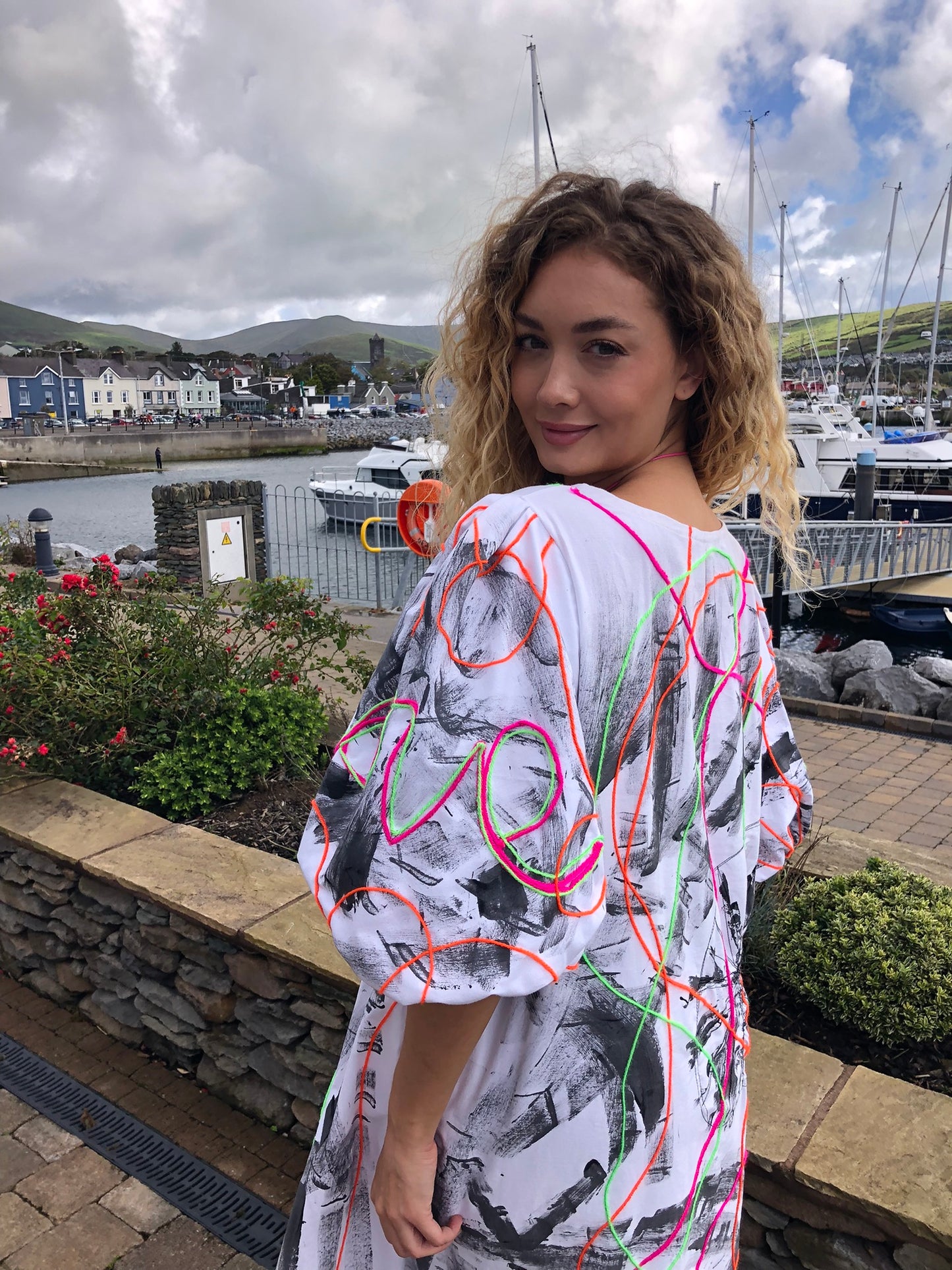 Handpainted Cotton Dress