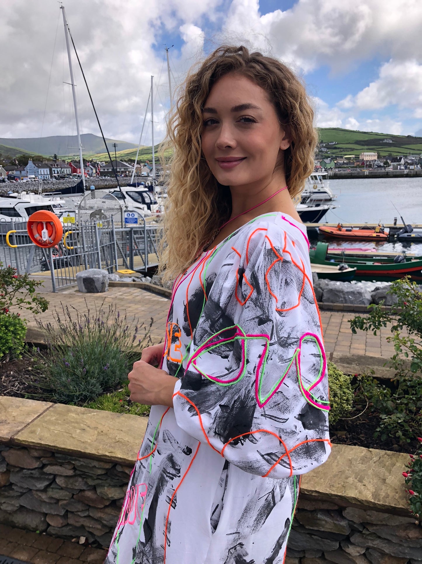 Handpainted Cotton Dress