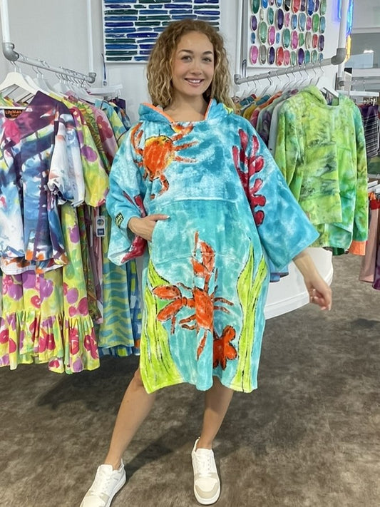 Handpainted Swim Poncho / Swimrobe