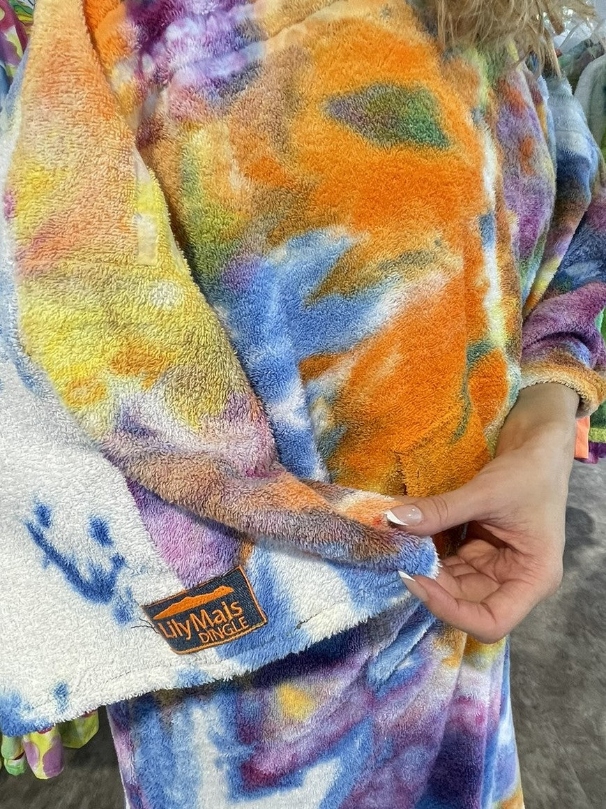 Ice-Dyed Swim Poncho / Swimrobe