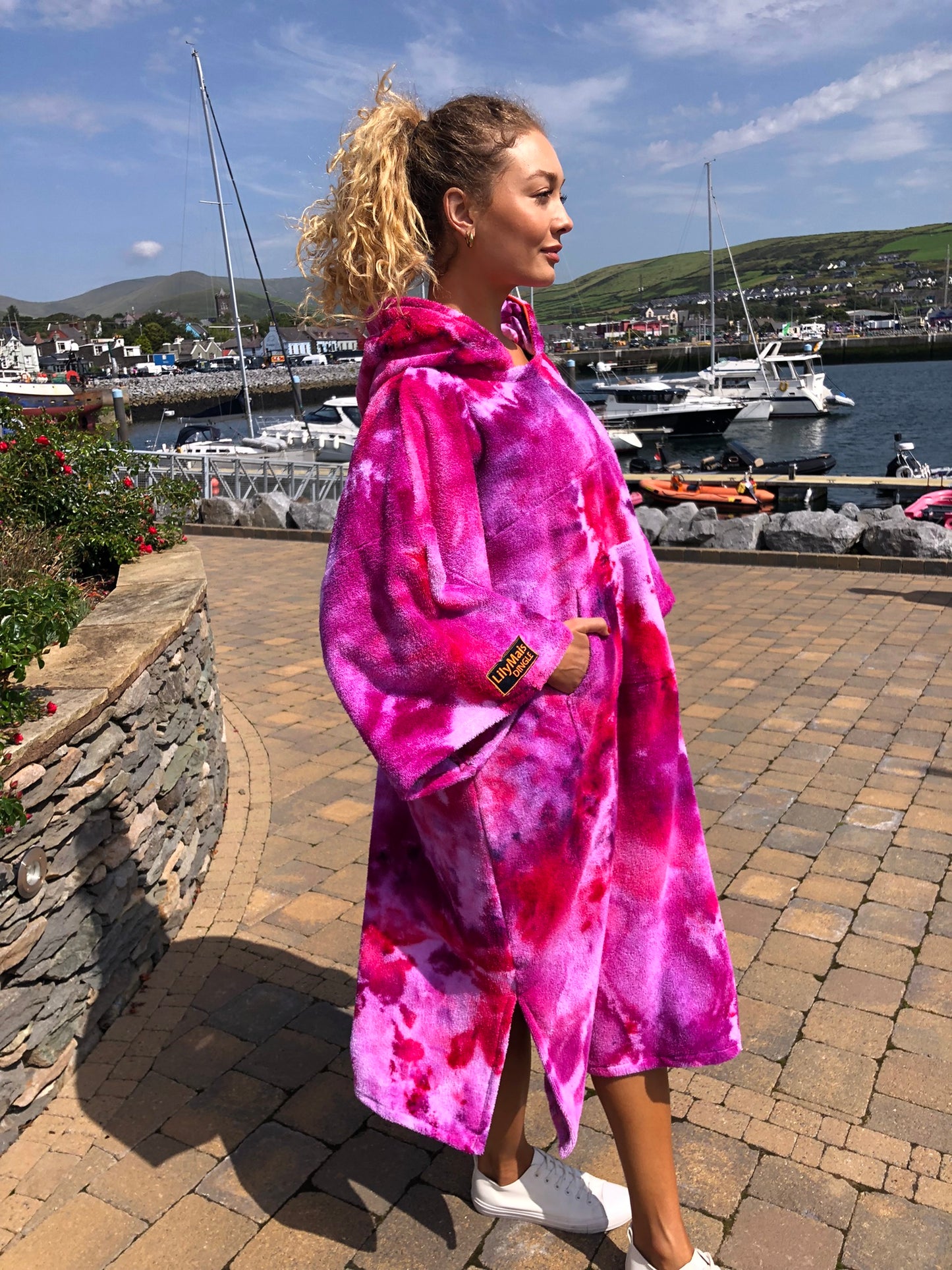 Ice-Dyed Swim Poncho / Swimrobe - Adult size