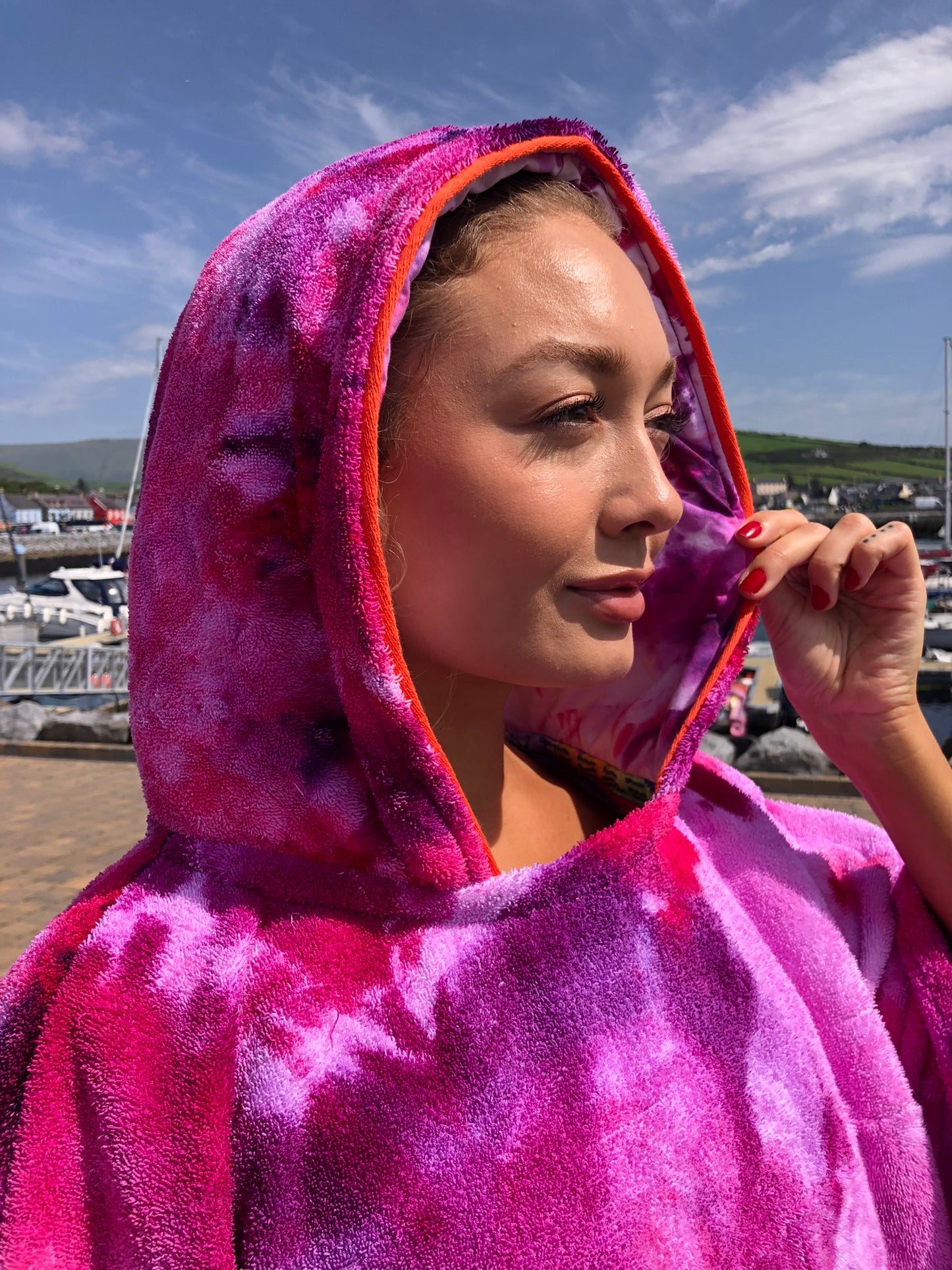 Ice-Dyed Swim Poncho / Swimrobe - Adult size