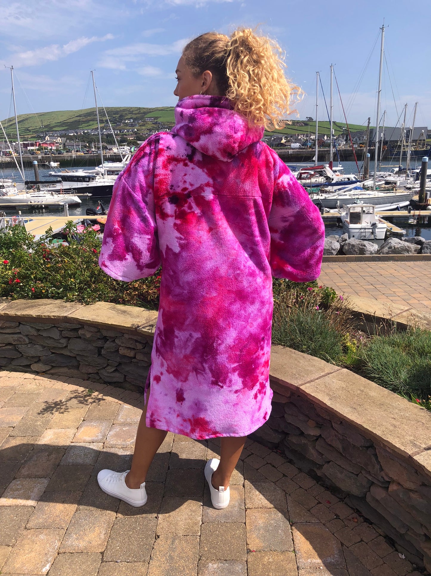 Ice-Dyed Swim Poncho / Swimrobe - Adult size