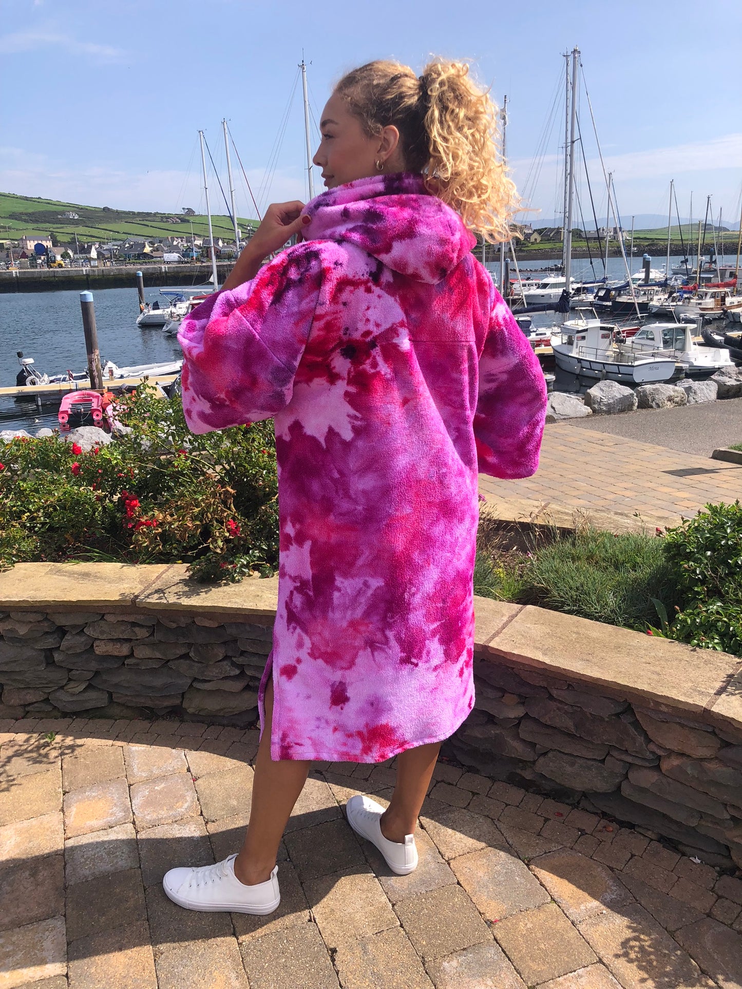 Ice-Dyed Swim Poncho / Swimrobe - Adult size