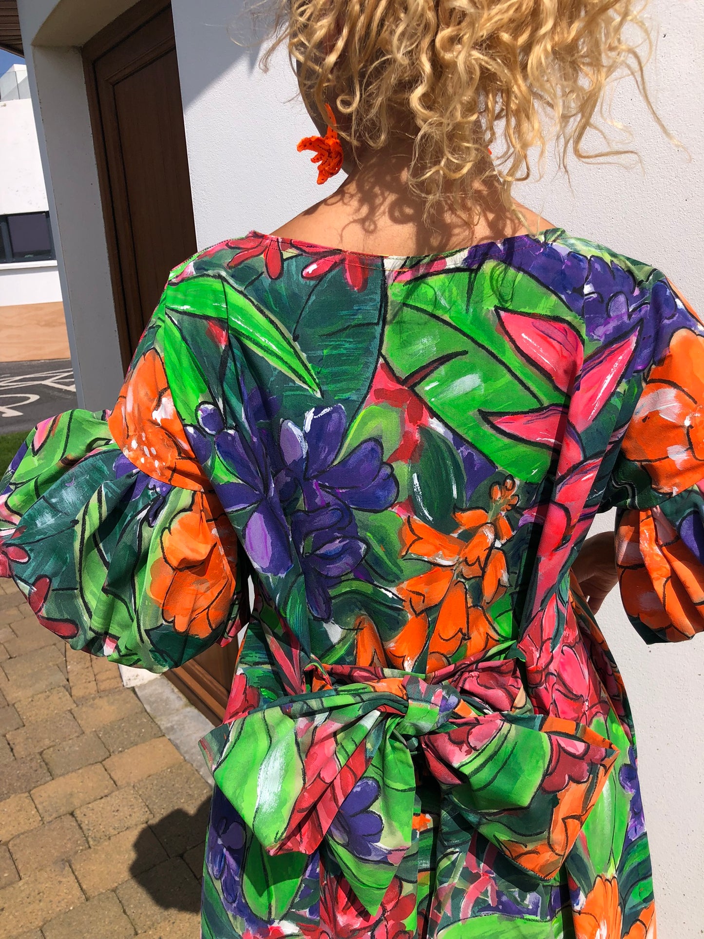 Handpainted Cotton Maxi Dress