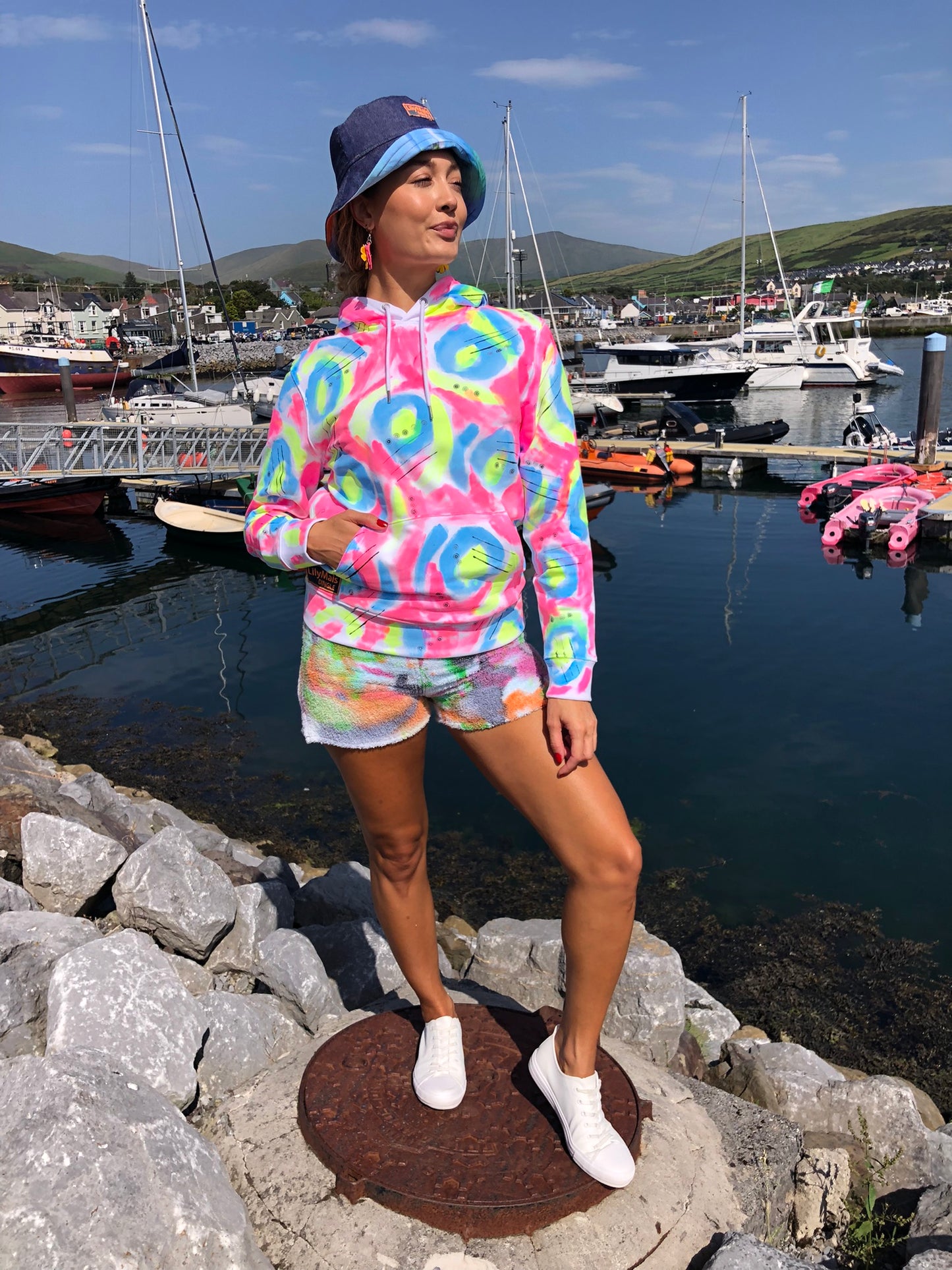 Handpainted Cotton Hoodie