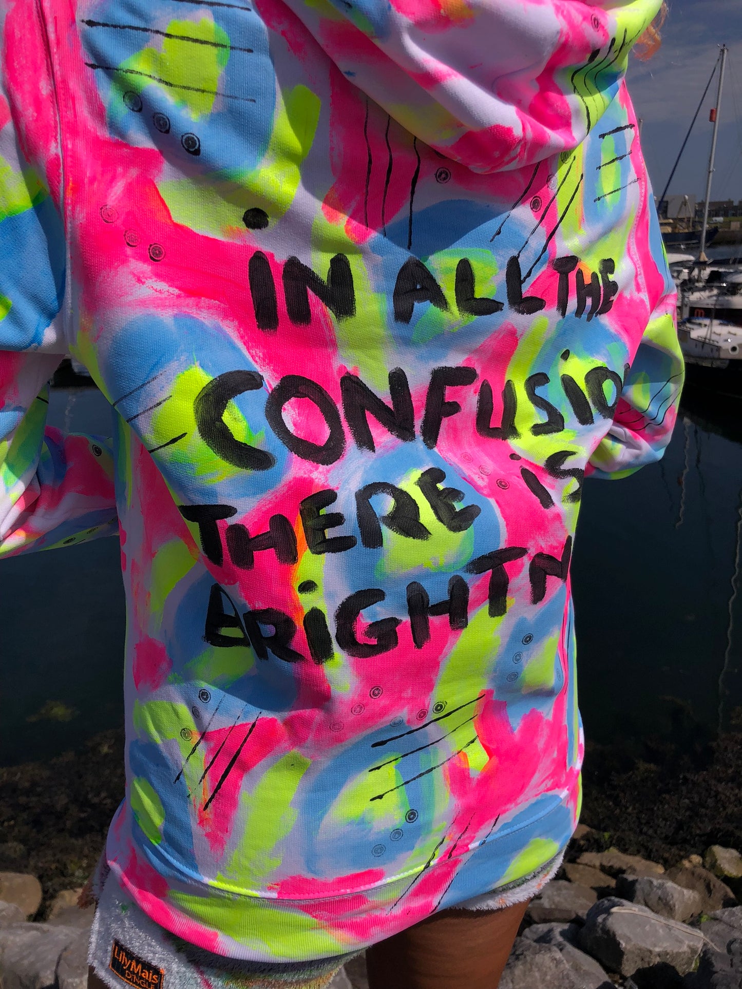 Handpainted Cotton Hoodie
