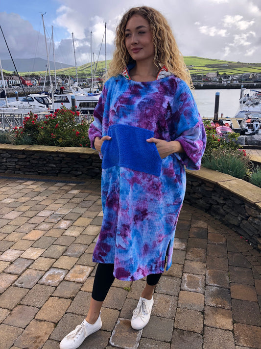 Ice-Dyed Swim Poncho / Swimrobe