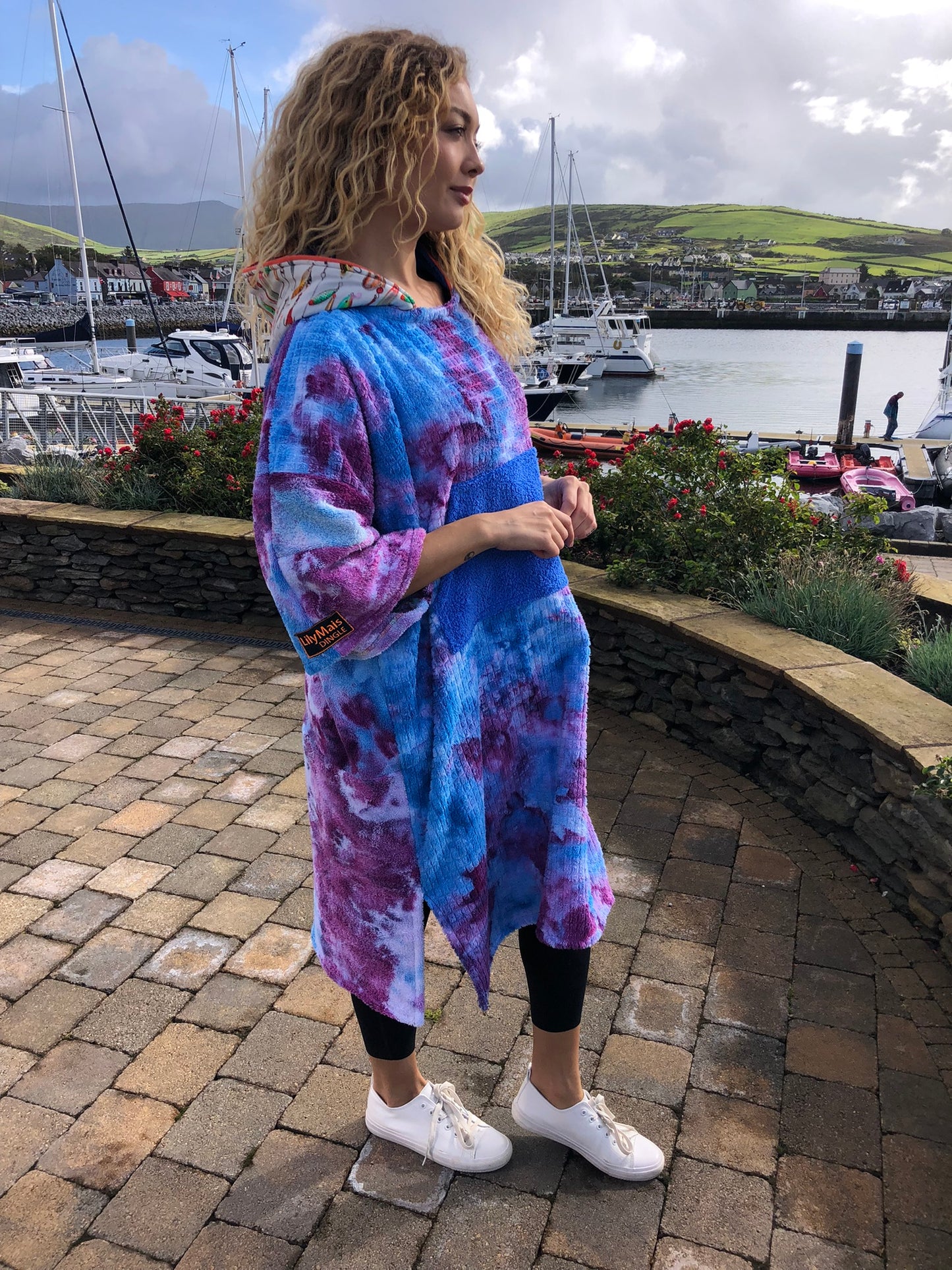 Ice-Dyed Swim Poncho / Swimrobe