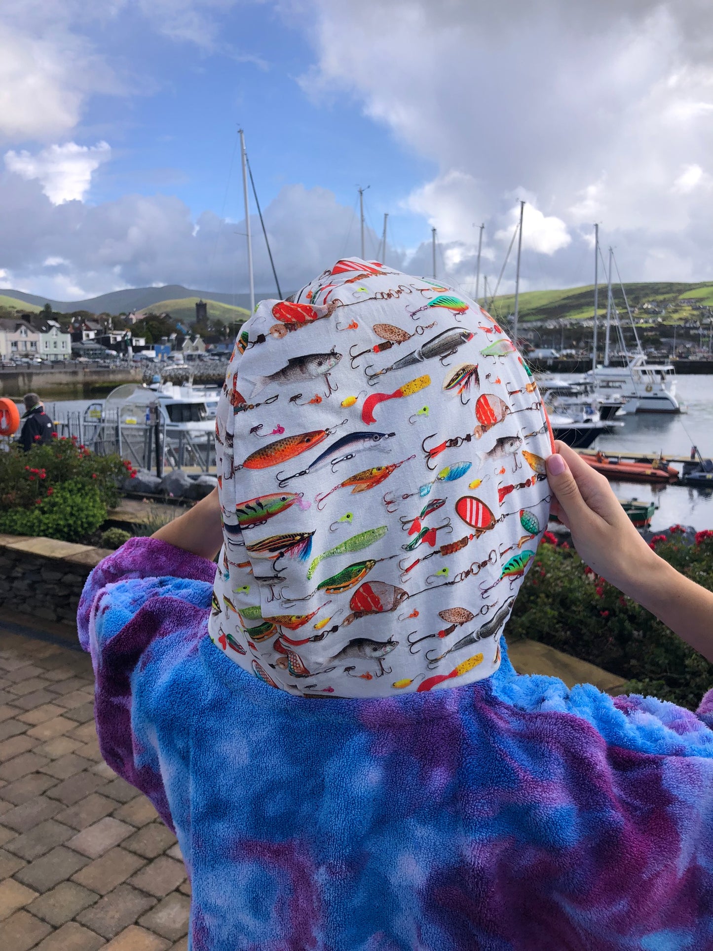 Ice-Dyed Swim Poncho / Swimrobe