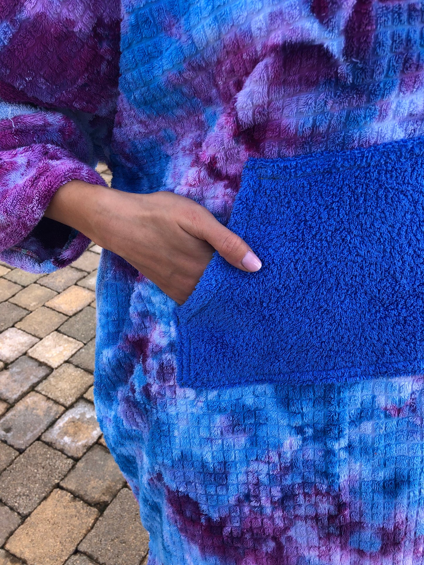 Ice-Dyed Swim Poncho / Swimrobe