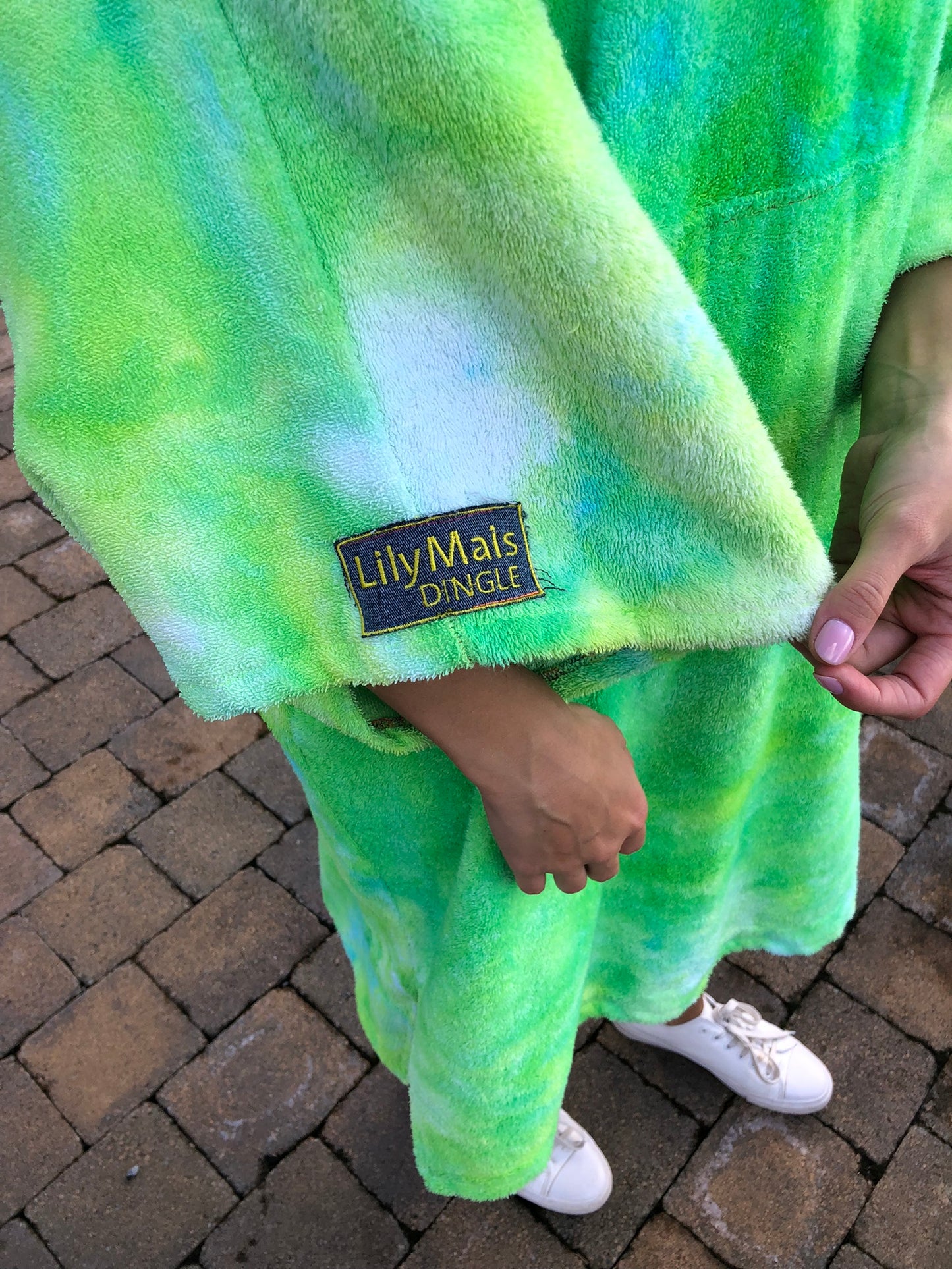 Ice-Dyed Swim Poncho / Swimrobe