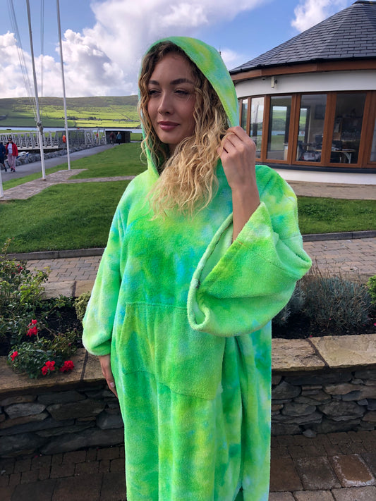 Ice-Dyed Swim Poncho / Swimrobe