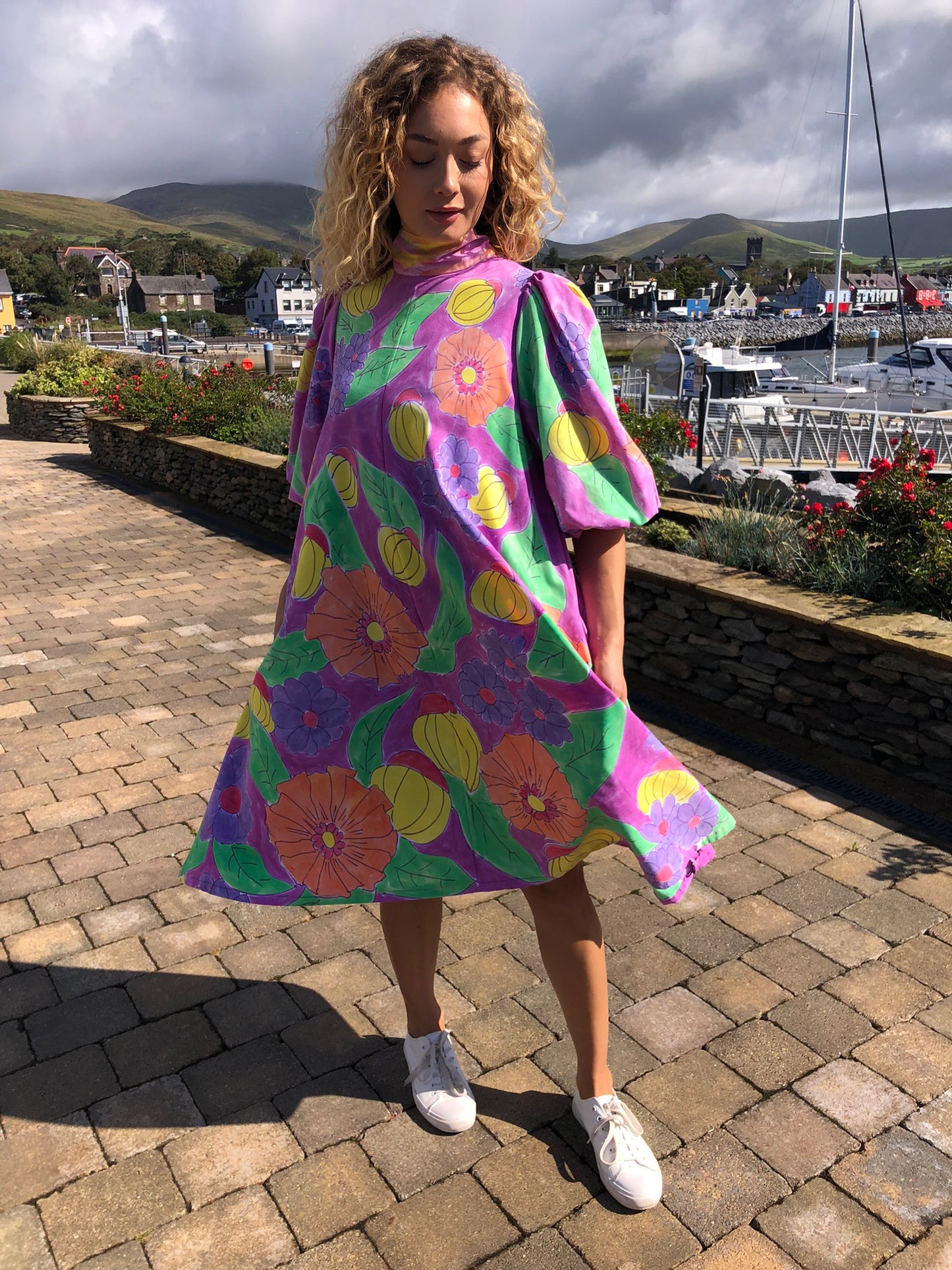 Handpainted Cotton Dress