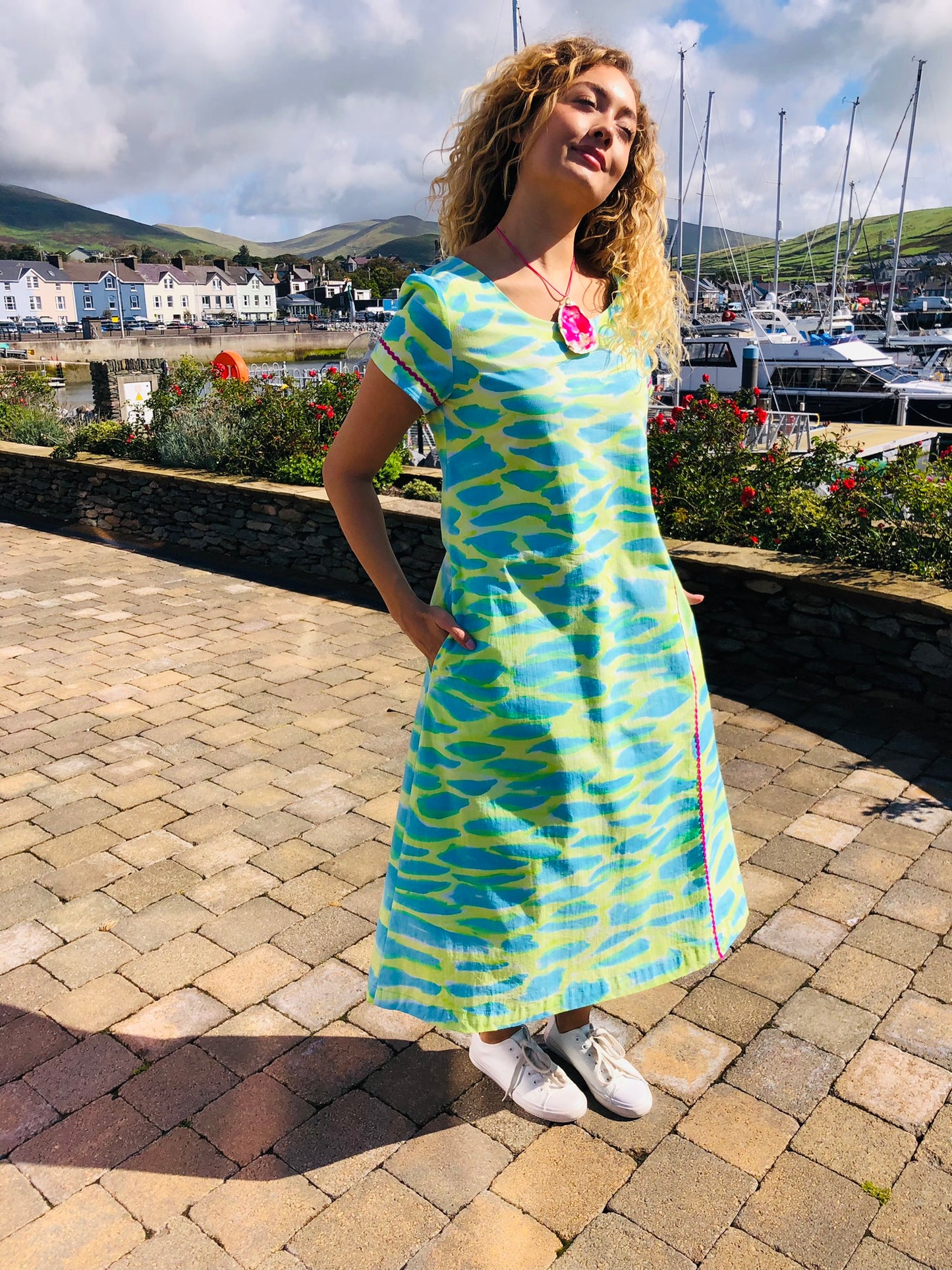 Handpainted Cotton Dress
