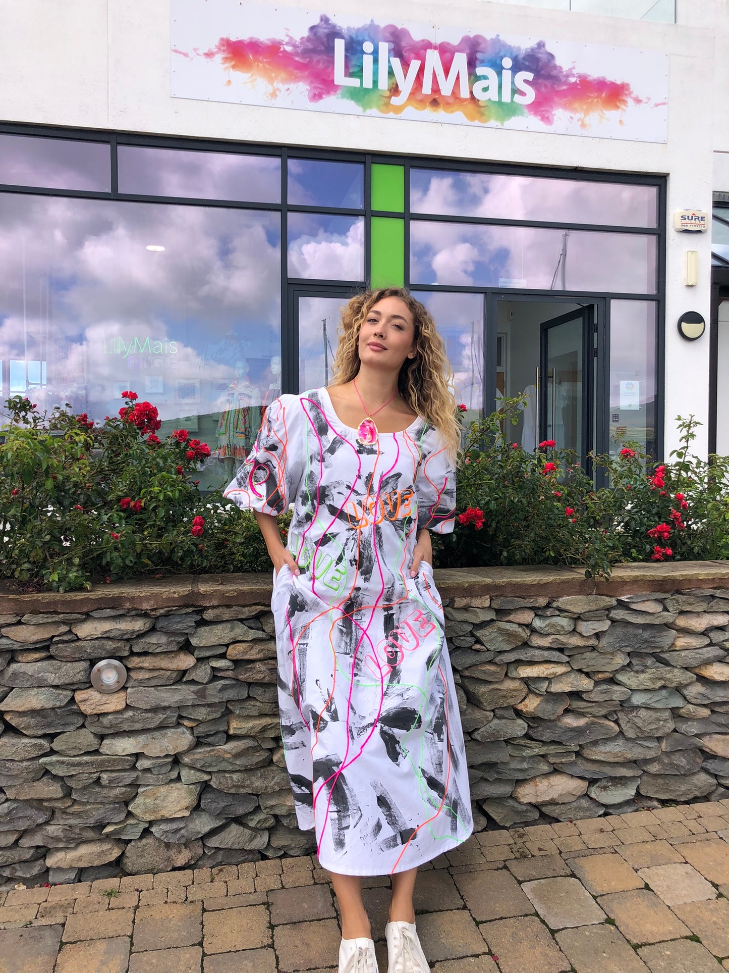 Handpainted Cotton Dress