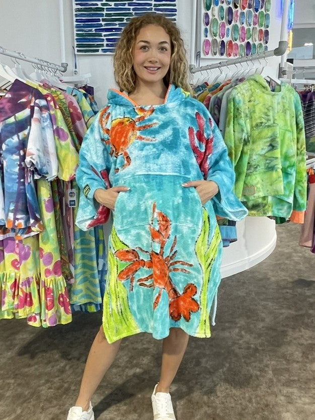 Handpainted Swim Poncho / Swimrobe