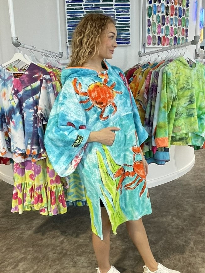Handpainted Swim Poncho / Swimrobe